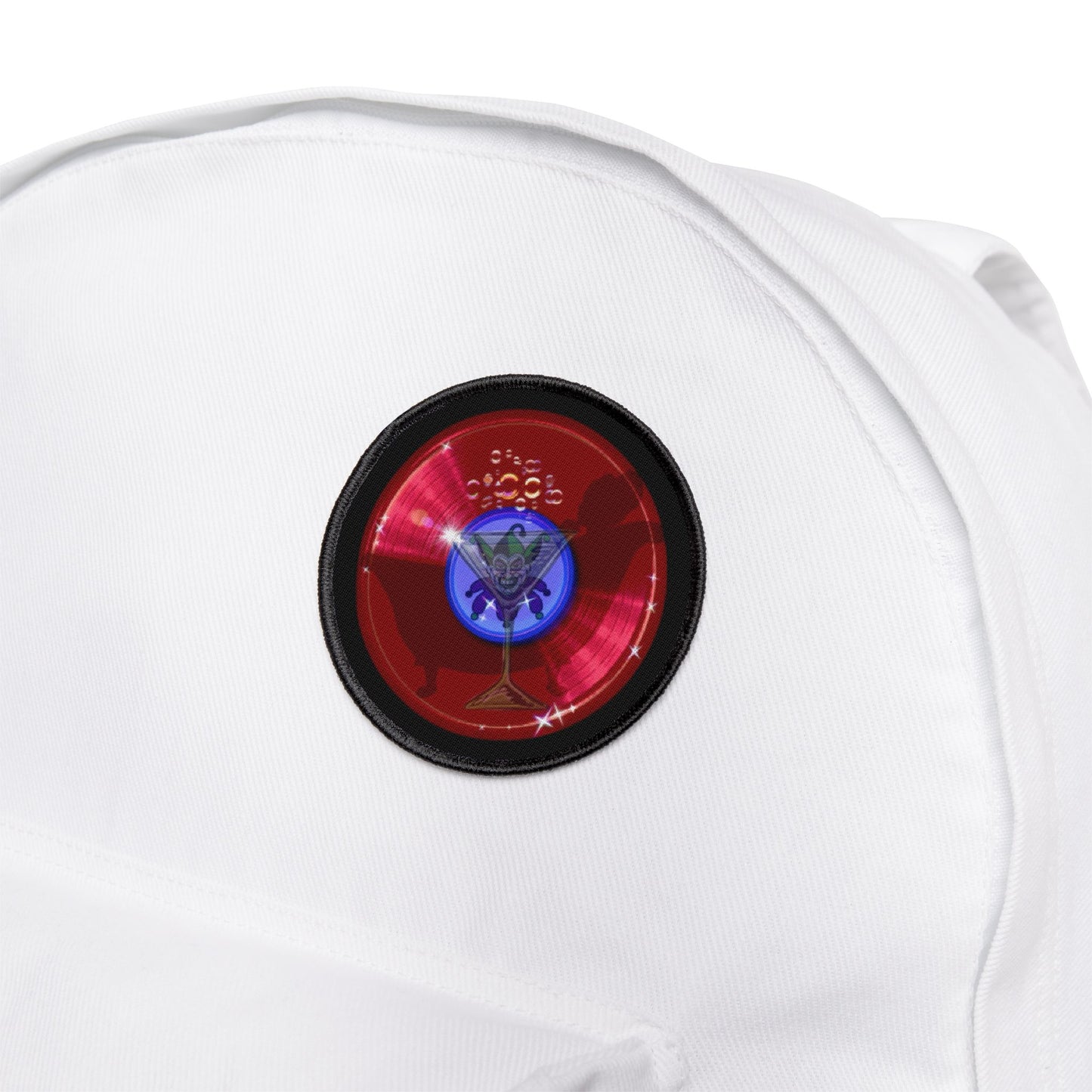 Iron-On Donut Patch - "The Joker's Personal Donut Patches Series - Joker's own version" - red vivid donut - variant 1