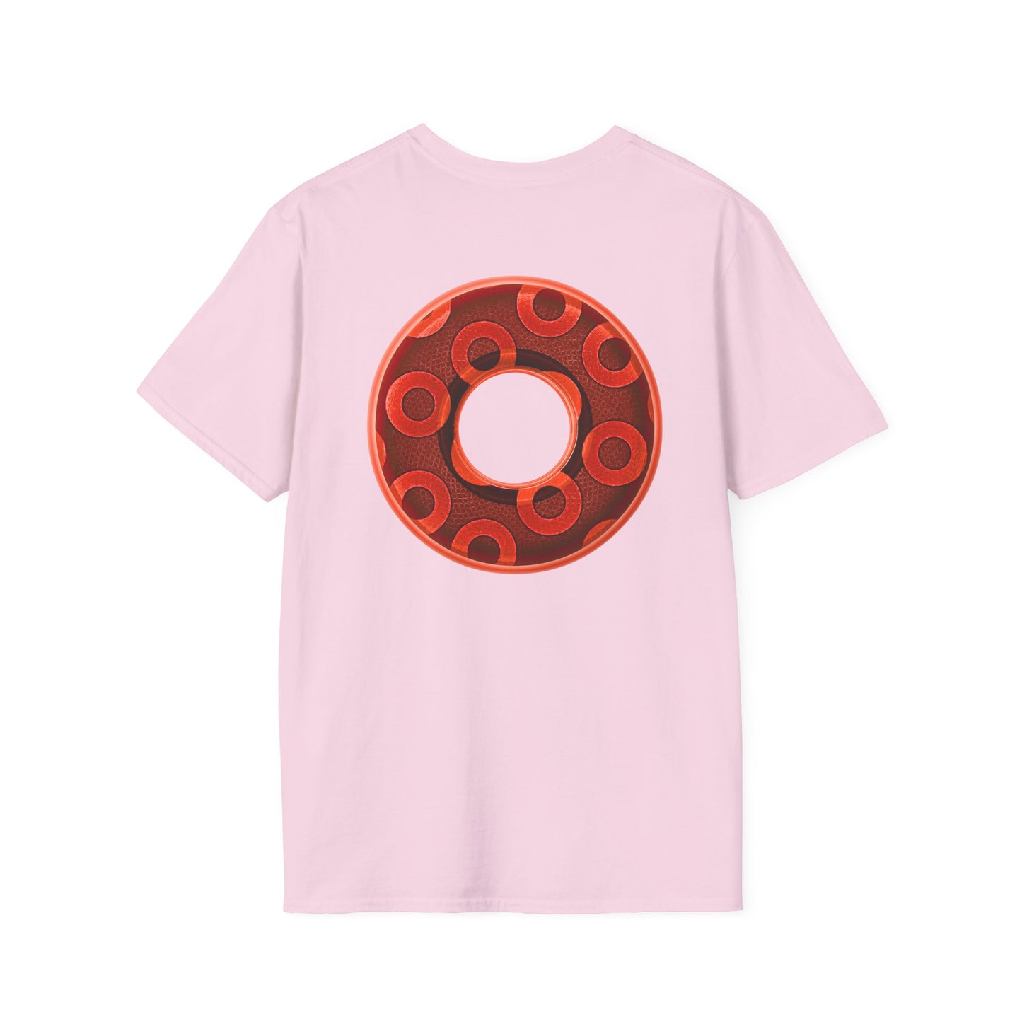 Plain Donuts/Unisex Soft-Style - "Plain Rustic Paradoxical Donuts" - red/dark red donuts