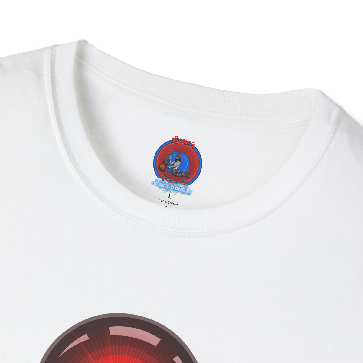 Classic Donut Tee - Unisex Soft-Style - "2025: a Donut Odyssey" - series 1.0 - variant 2 - black/red donut