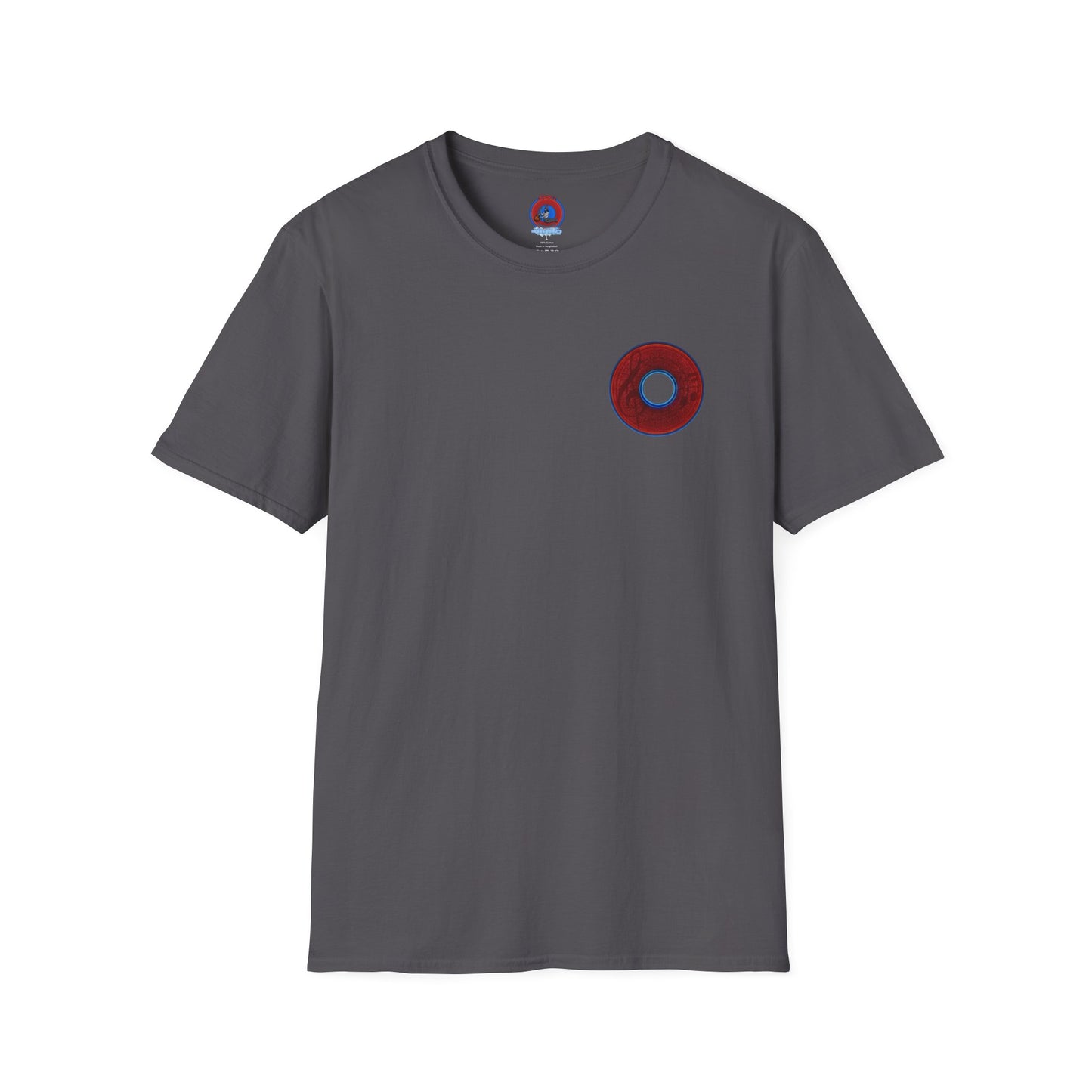Classic Donut Tee - Unisex Soft-Style - "The Musically Gifted Donut" - red donut - series 1.0