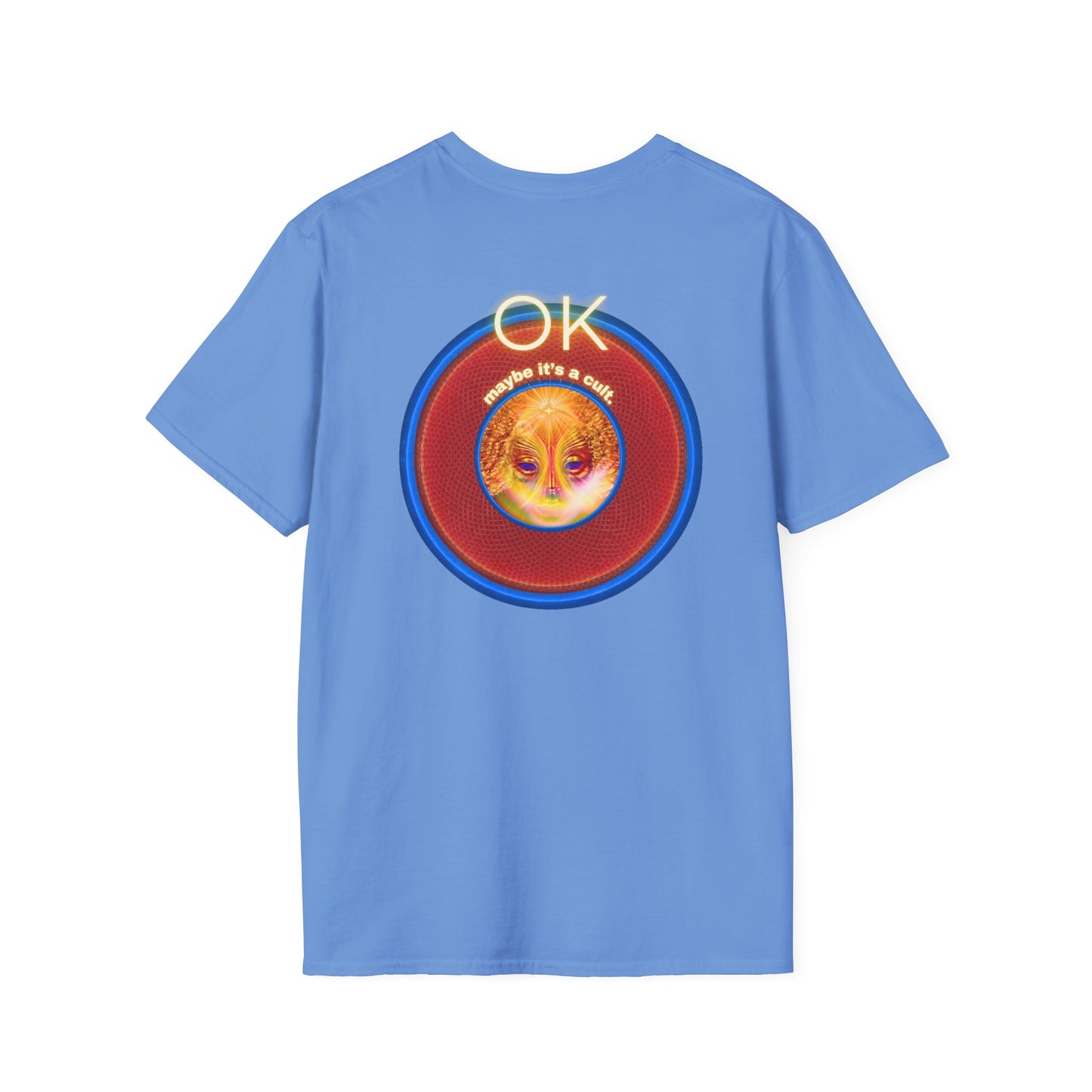 Classic Donut Tee - Unisex Soft-Style - "Donuts: Conjurers of Awesome" - series 1.0  - variant 3 - w/"okay" - red donut