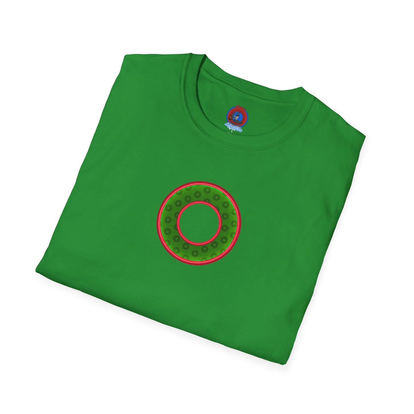 Plain Donuts/Unisex Soft-Style - "Plain Wide Mouthed Paradoxical Donuts" - Irish green/red donuts