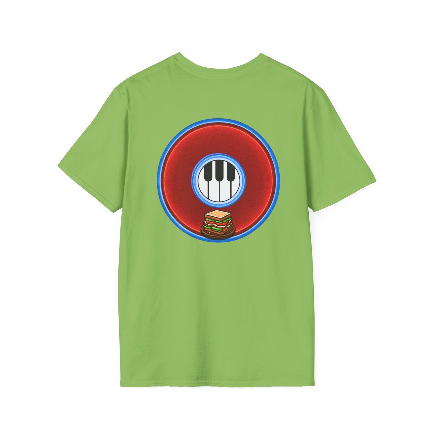 Classic Donut Tee - Unisex Soft-Style - "Rage Side Donut" - vivid red donut - variant 2