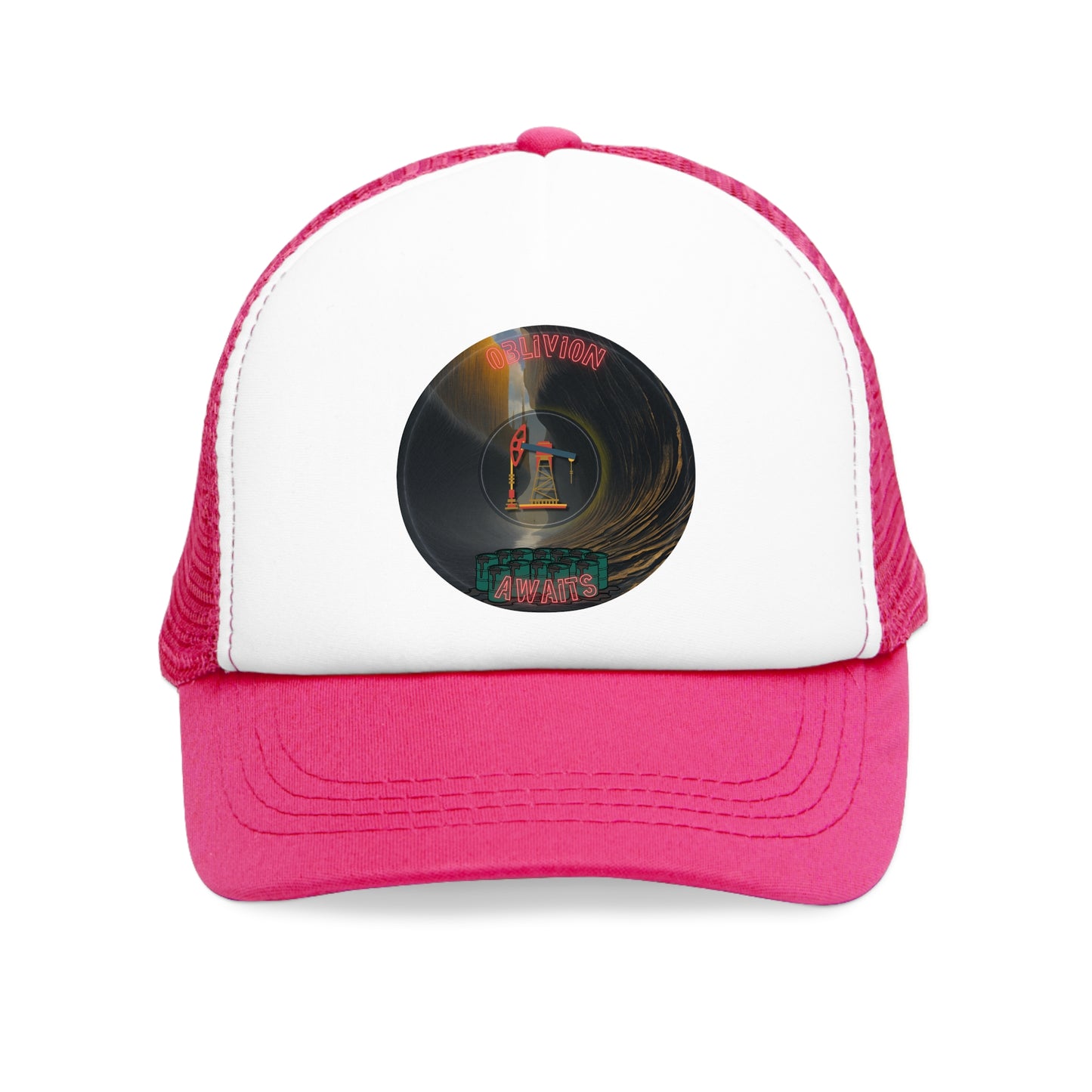 Lumpy Trucker Hat - "Donut Splashed in Oil" - dark donut