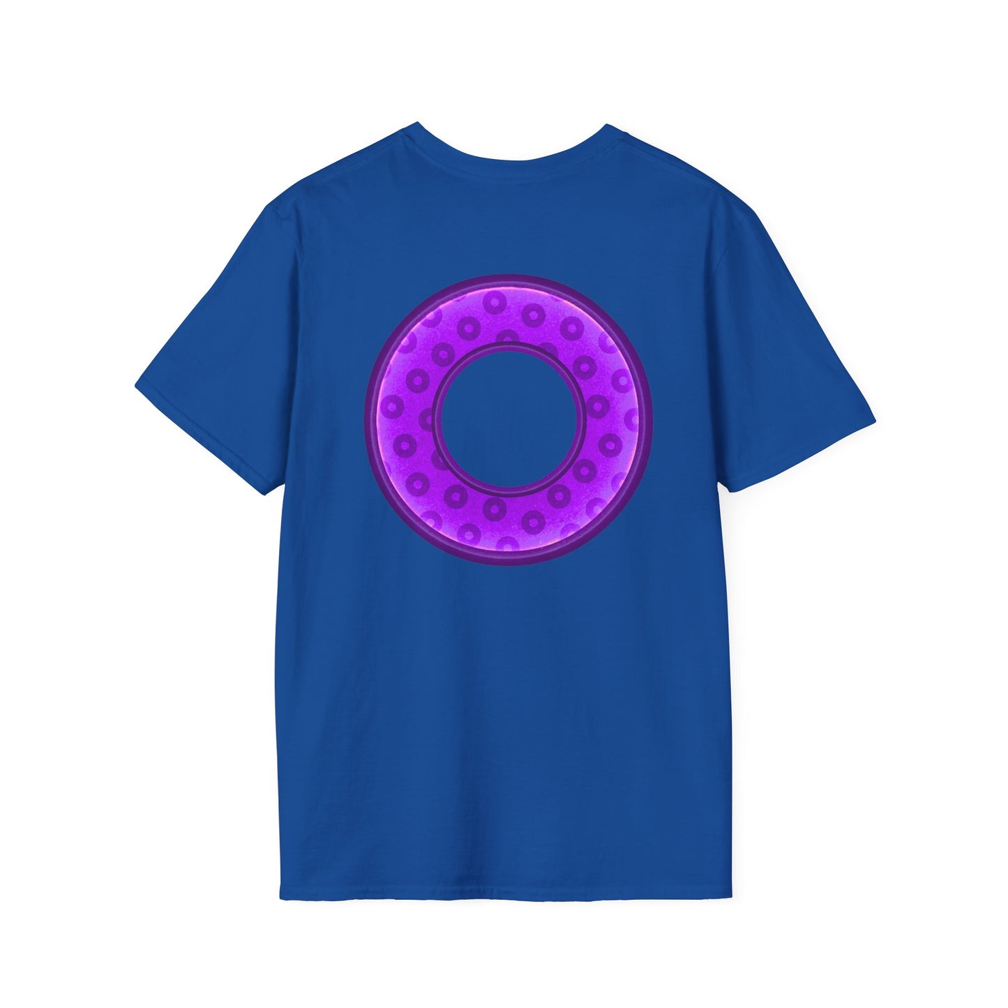 Plain Donuts/Unisex Soft-Style - "Plain Wide Mouthed Paradoxical Donuts" - bright purple/dark purple donuts
