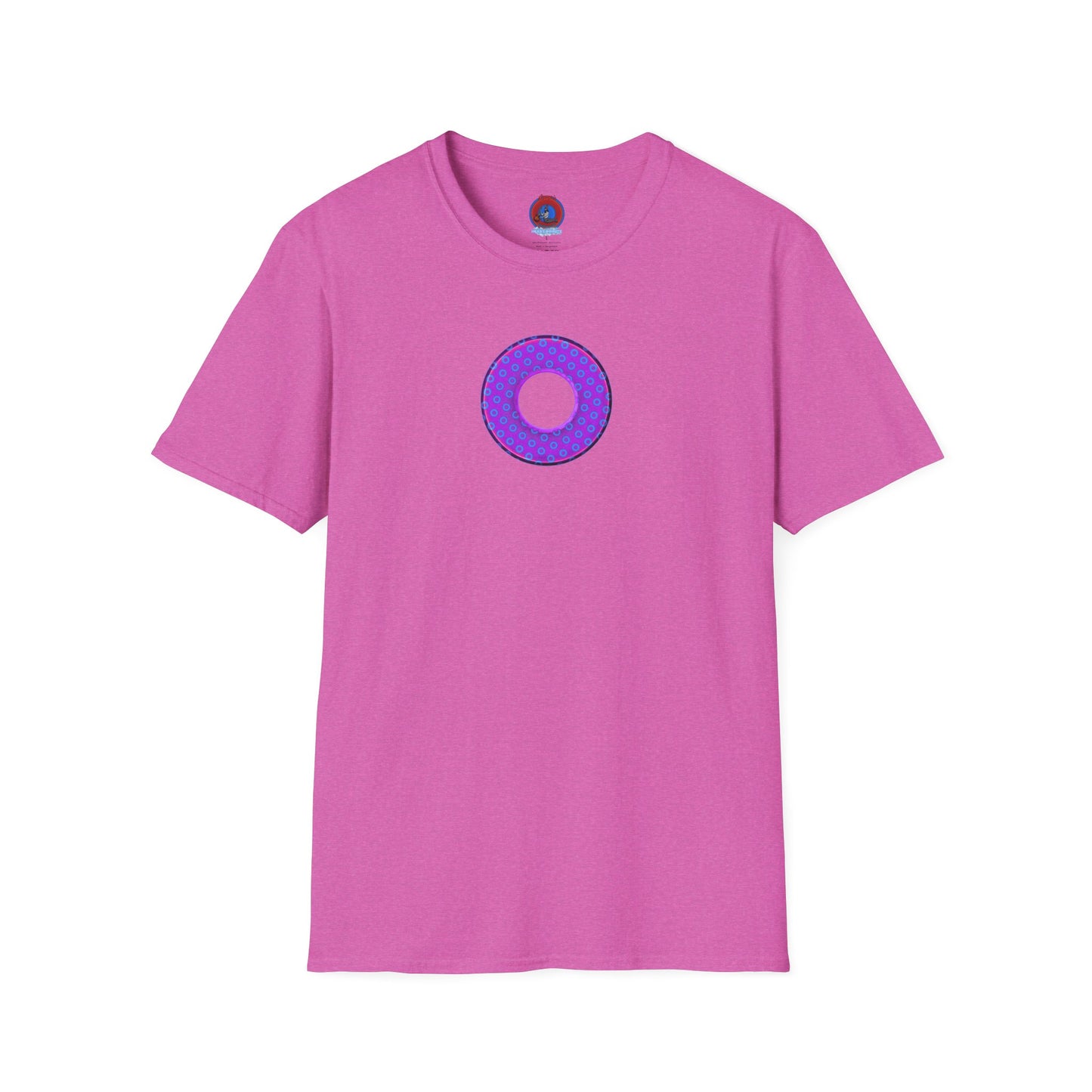 Plain Donuts/Unisex Soft-Style - "Plain Electric Paradoxical Donuts" - bright purple/blue donuts