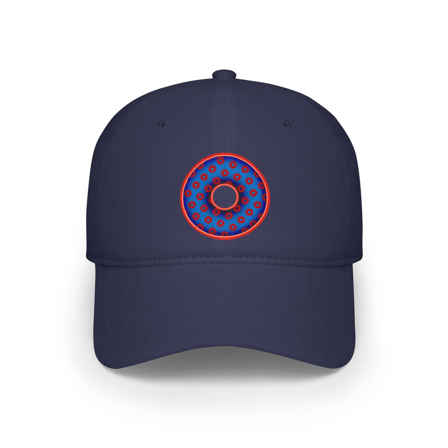 Lumpy Donut Baseball Cap - "Plain [Mary] Jane" - traditional blue/red paradoxical donut w/ - variant 2