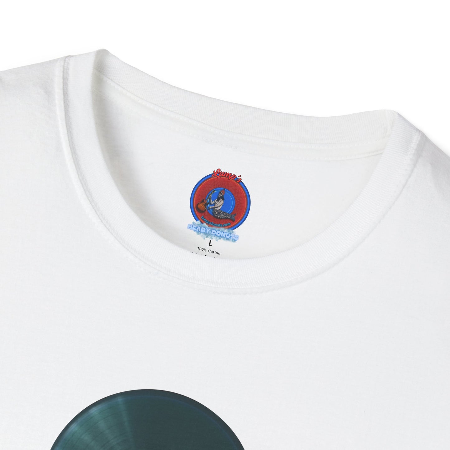 Classic Donut Tee - Unisex Soft-Style - "The Plain Record Donut" - series 1.0 - dark teal green
