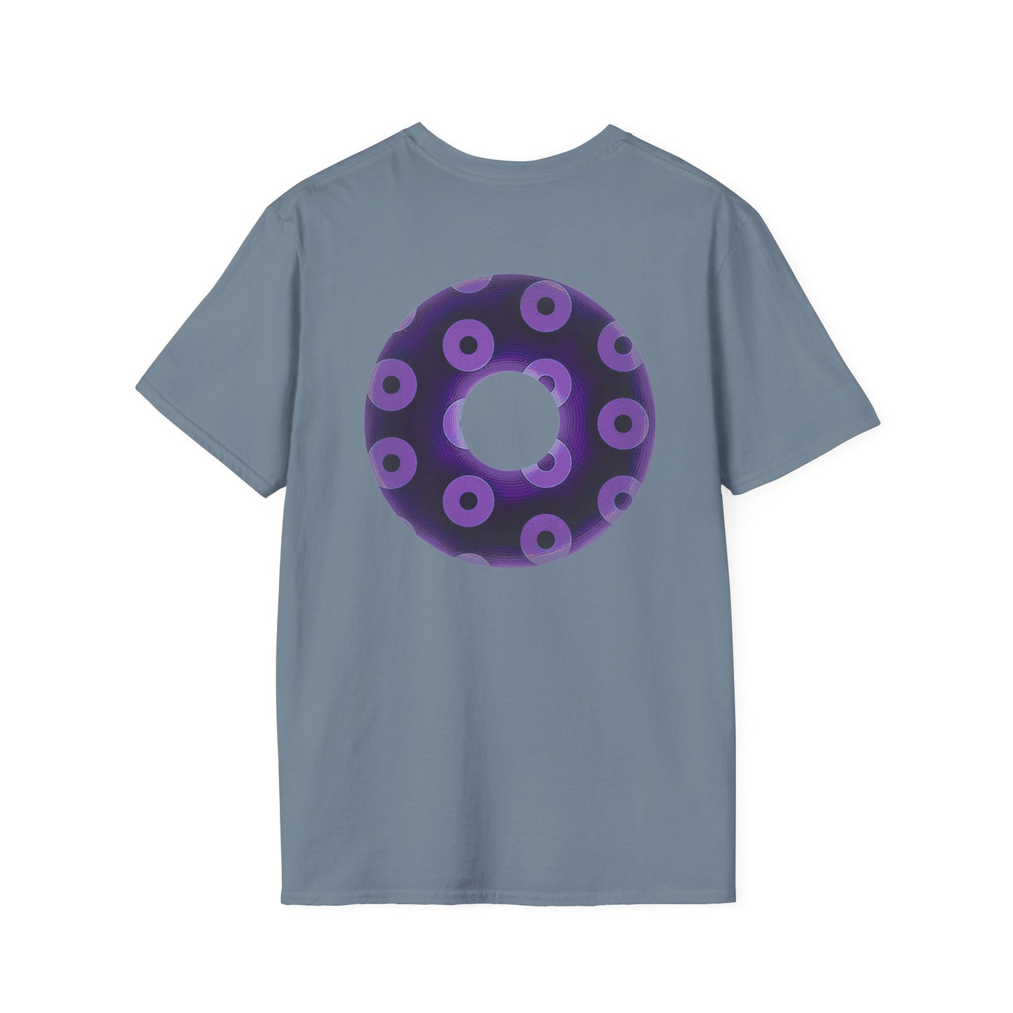 Plain Donuts/Unisex Soft-Style - "Plain Blimpy Paradoxical Donuts" - dark purple/light purple donuts
