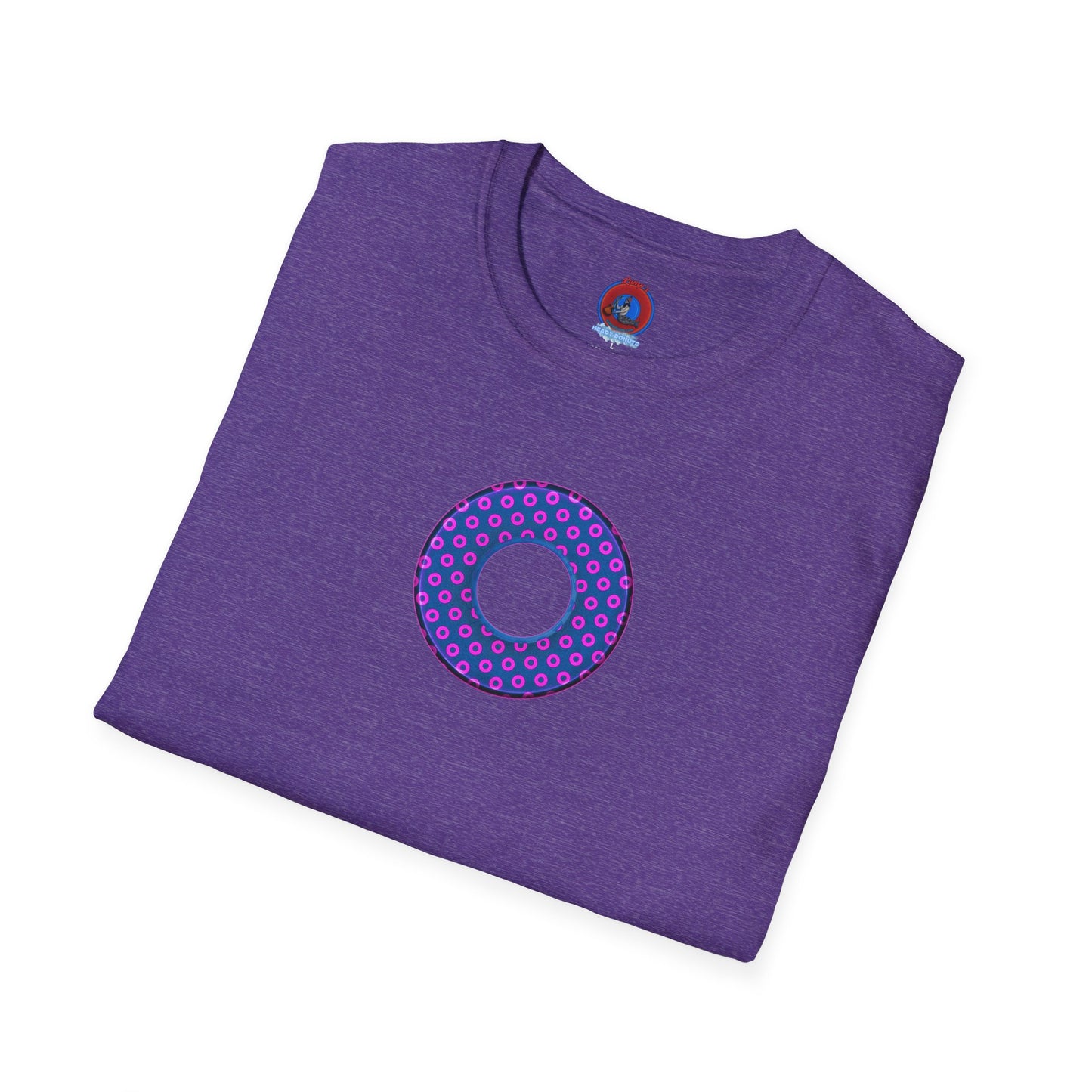 Plain Donuts/Unisex Soft-Style - "Plain Electric Paradoxical Donuts" - pink/dark blue donuts