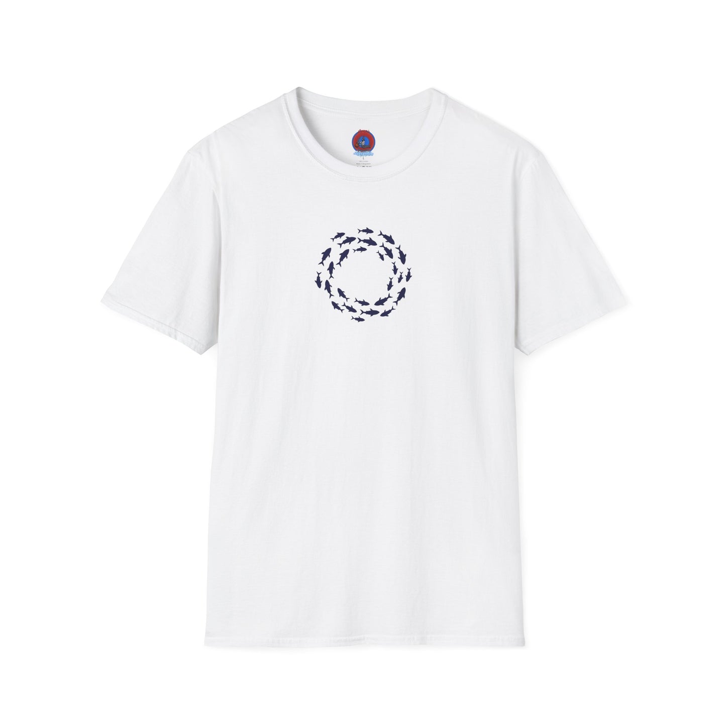 Classic Donut Tee - Unisex Soft-Style - "Skoolie of Phishies" - fish donut - variant 3
