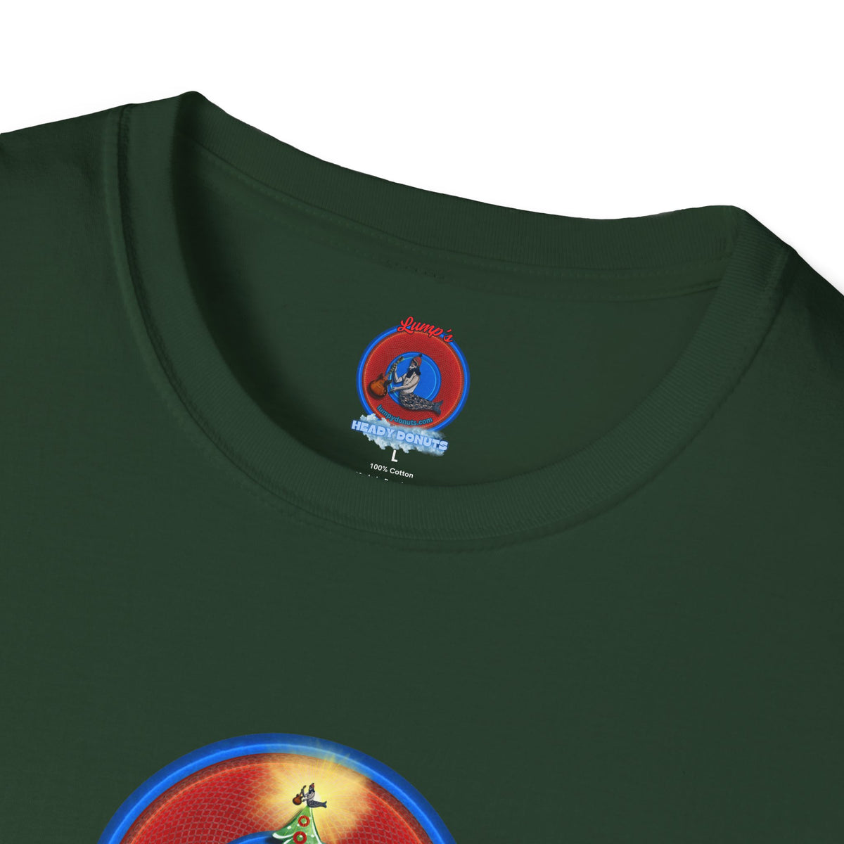 Classic Donut Tee - Unisex Soft-Style - "It's Always Phishmas in Philly" - rustic red/blue donut