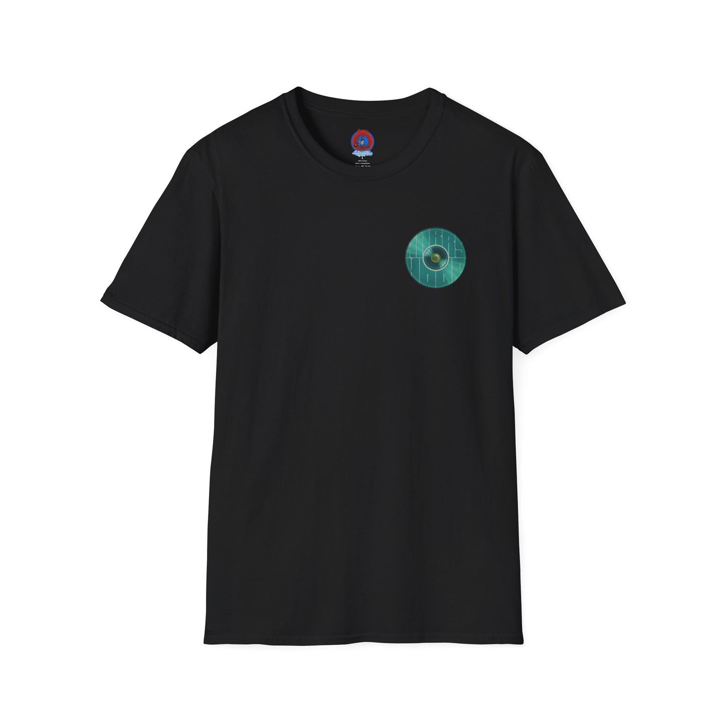 Classic Donut Tee - Unisex Soft-Style - "Harry's Hoodlum Donut" - series 1.0  - variant 3 - green donut(s)