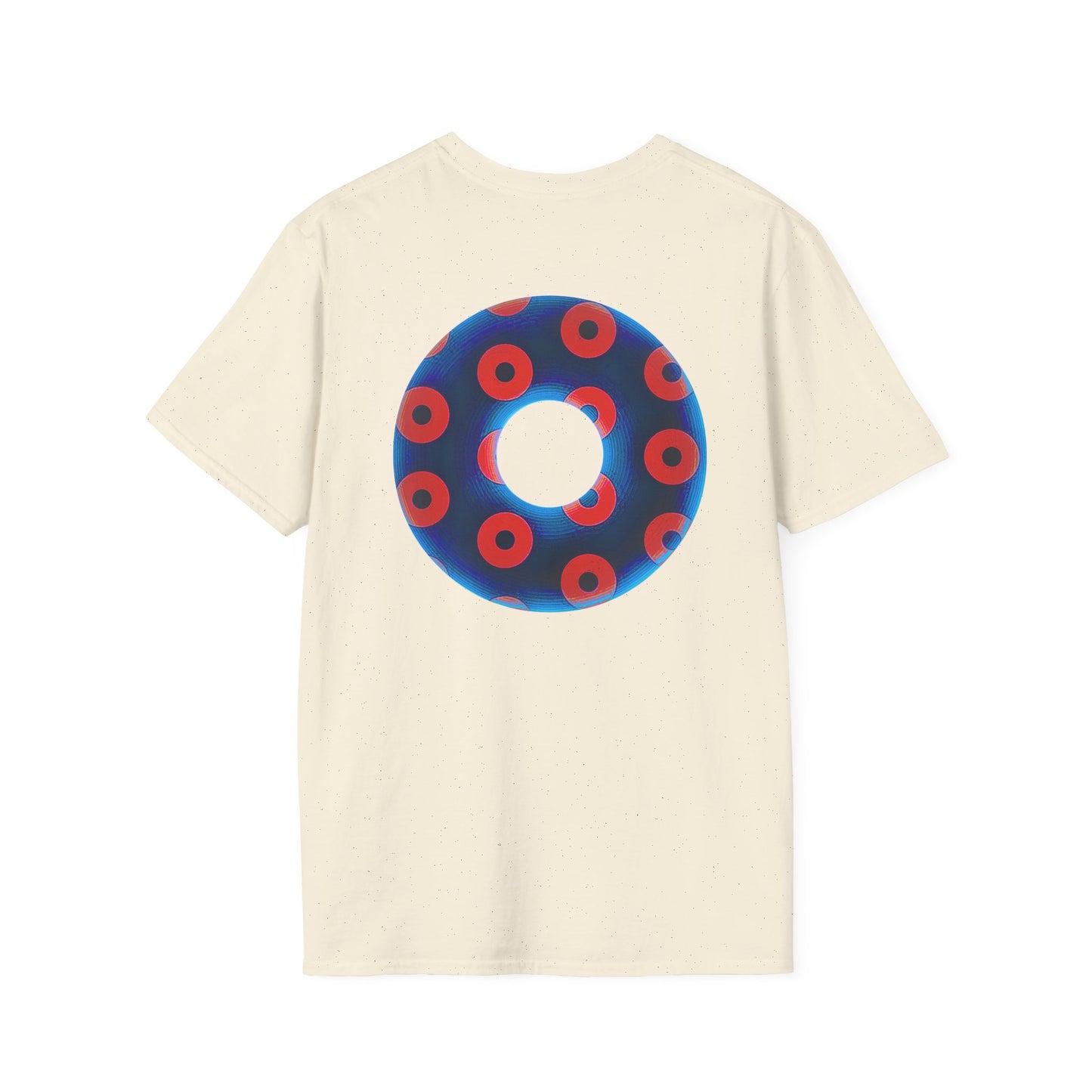 Plain Donuts/Unisex Soft-Style - "Plain Blimpy Paradoxical Donuts" - royal blue/bright red donuts