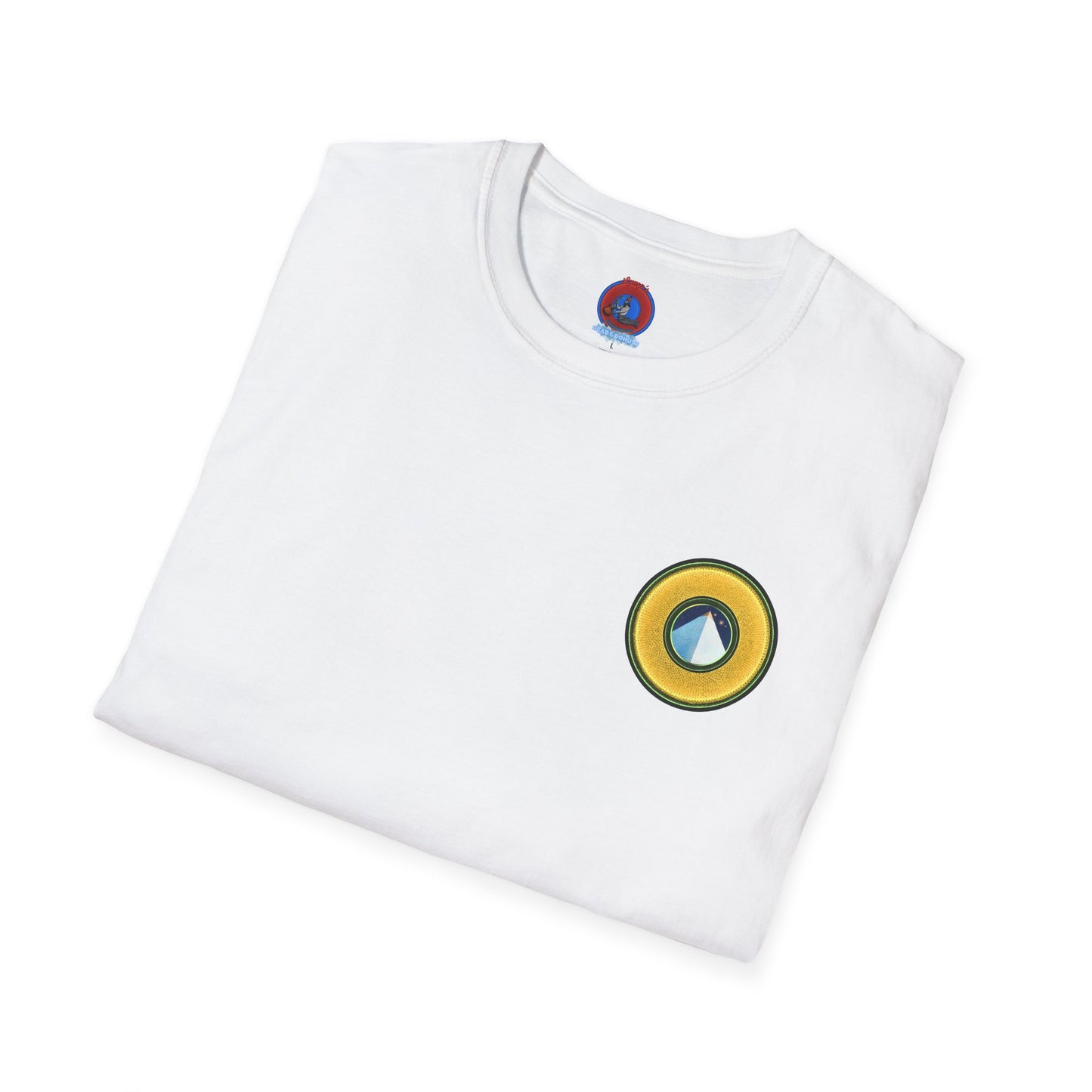 Classic Donut Tee - Unisex Soft-Style - "Limestone Donuts so Large" - variant 3 - golden donut