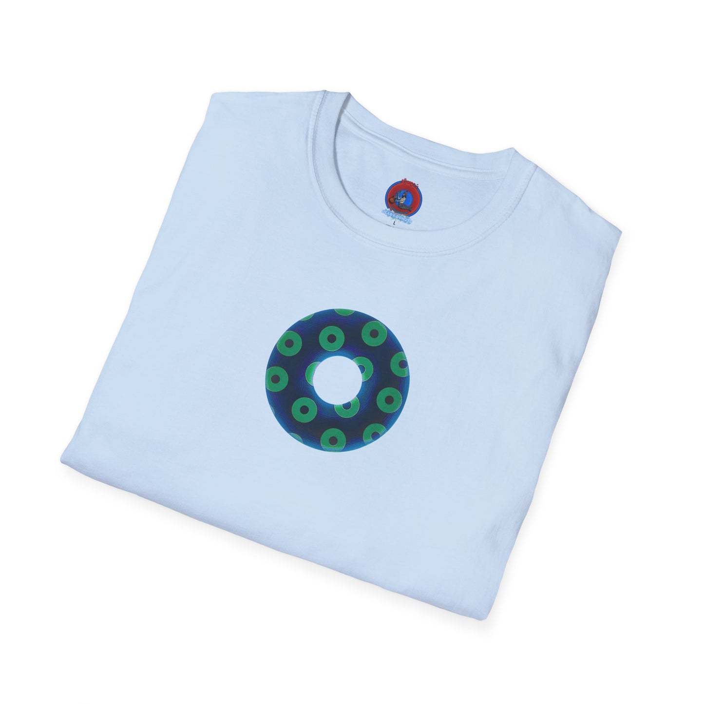 Plain Donuts/Unisex Soft-Style - "Plain Blimpy Paradoxical Donuts" - dark blue/jade green donuts