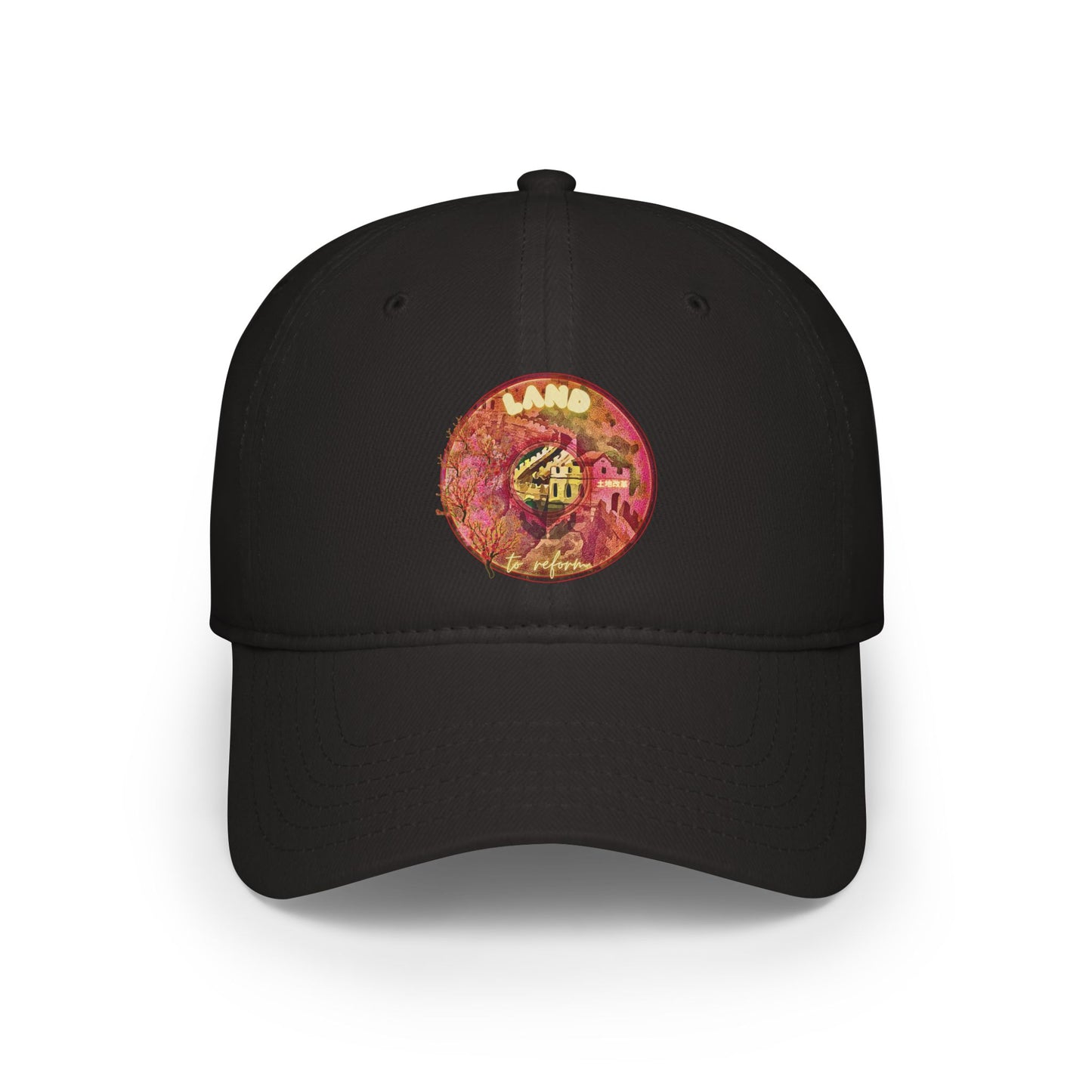 Lumpy Donut Baseball Cap - "The Reforming Donut" - variant 1 - magenta pic donut w/