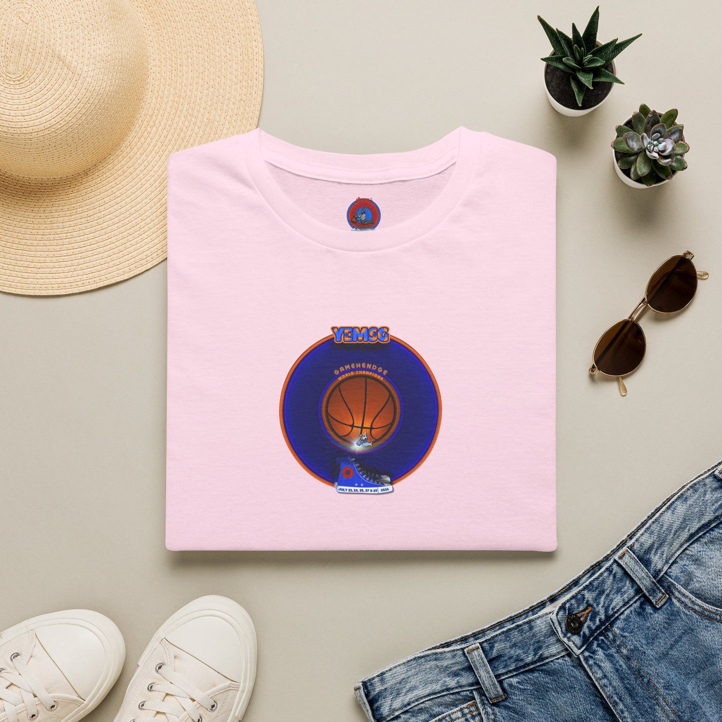 Classic Donut Tee - Unisex Soft-Style - "Diedrich Knickerbocker's Donut" - vivid blue/orange donut - variant 1
