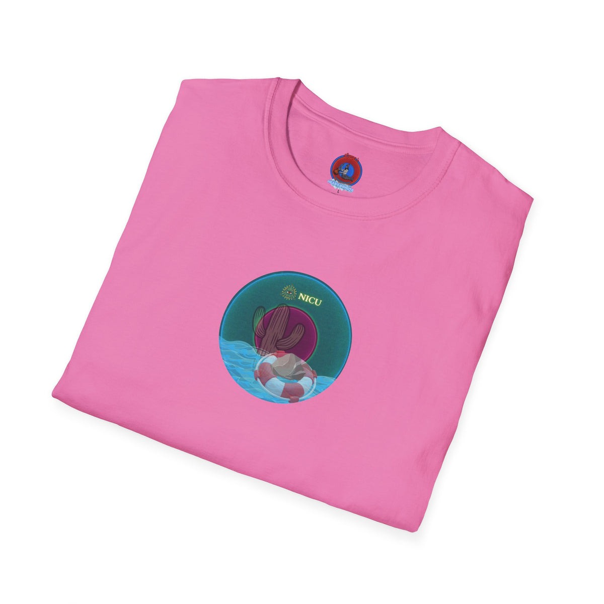 Classic Donut Tee - Unisex Soft-Style - "Masonic Donut of Rites" - series 1.0  - vivid dark teal donut