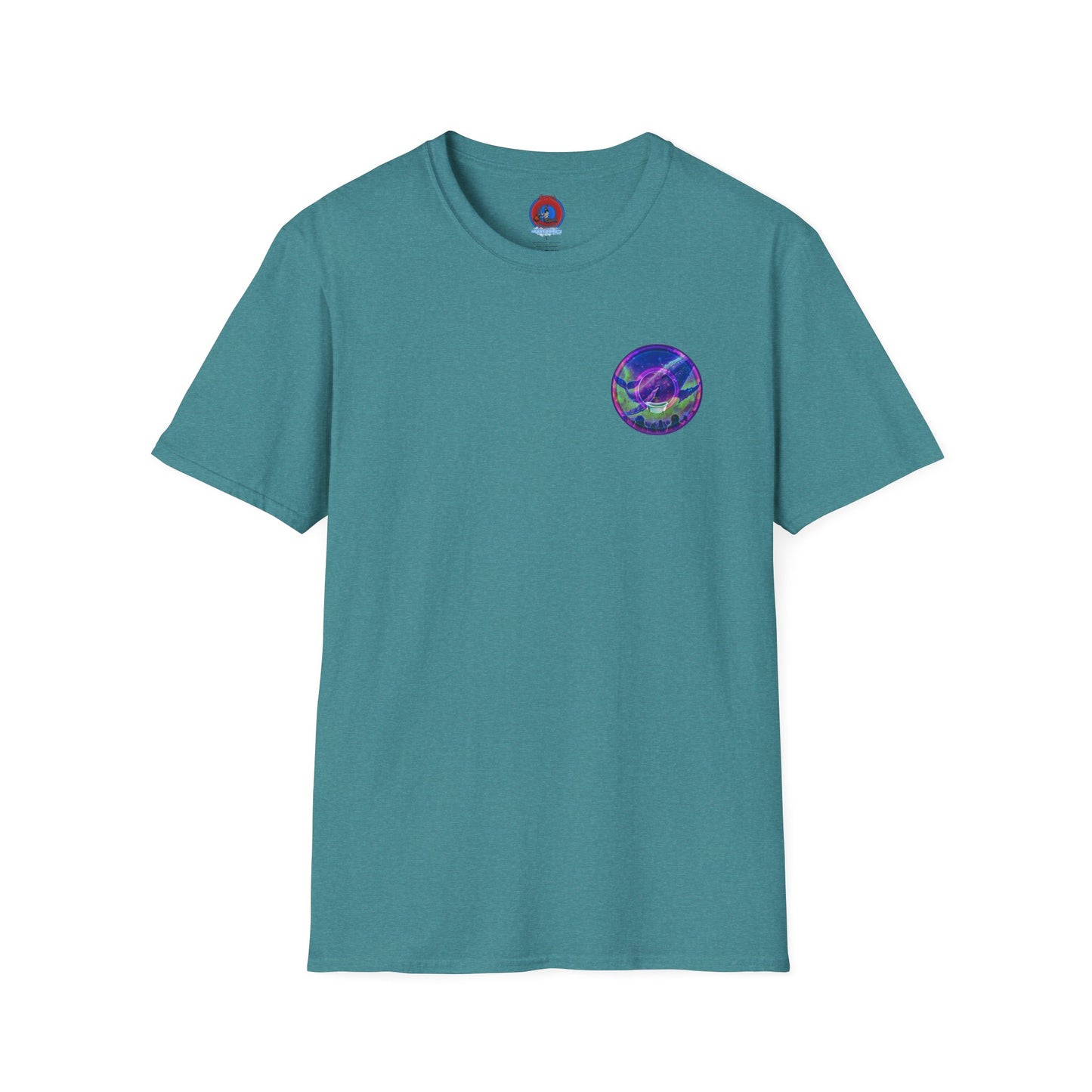 Classic Donut Tee - Unisex Soft-Style - "A Purple Humpback Whale of a Good Time" - variant 2 - purple picture donut