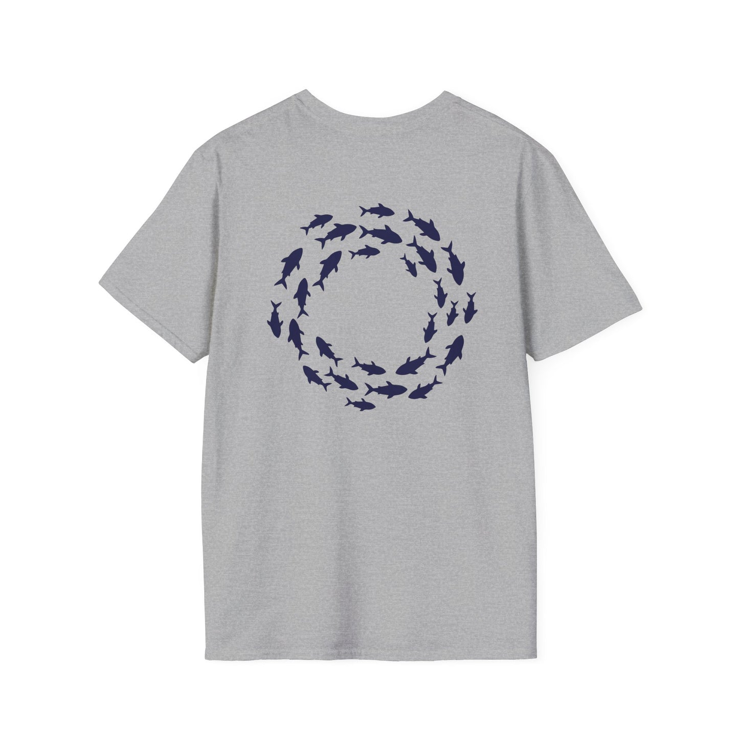 Classic Donut Tee - Unisex Soft-Style - "Skoolie of Phishies" - fish donut - variant 3