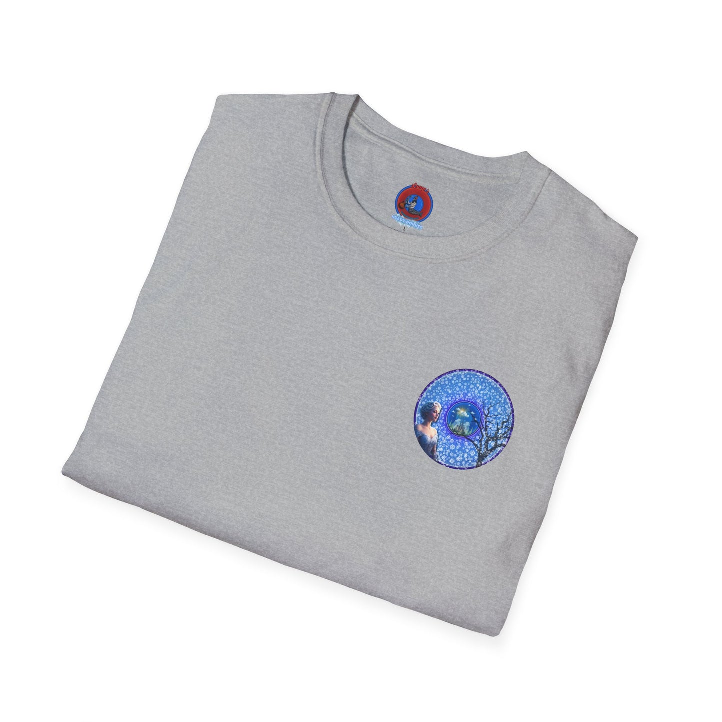 Classic Donut Tee - Unisex Soft-Style - "The Donut Locked in Glaciers" - series 1.0 - blue donut