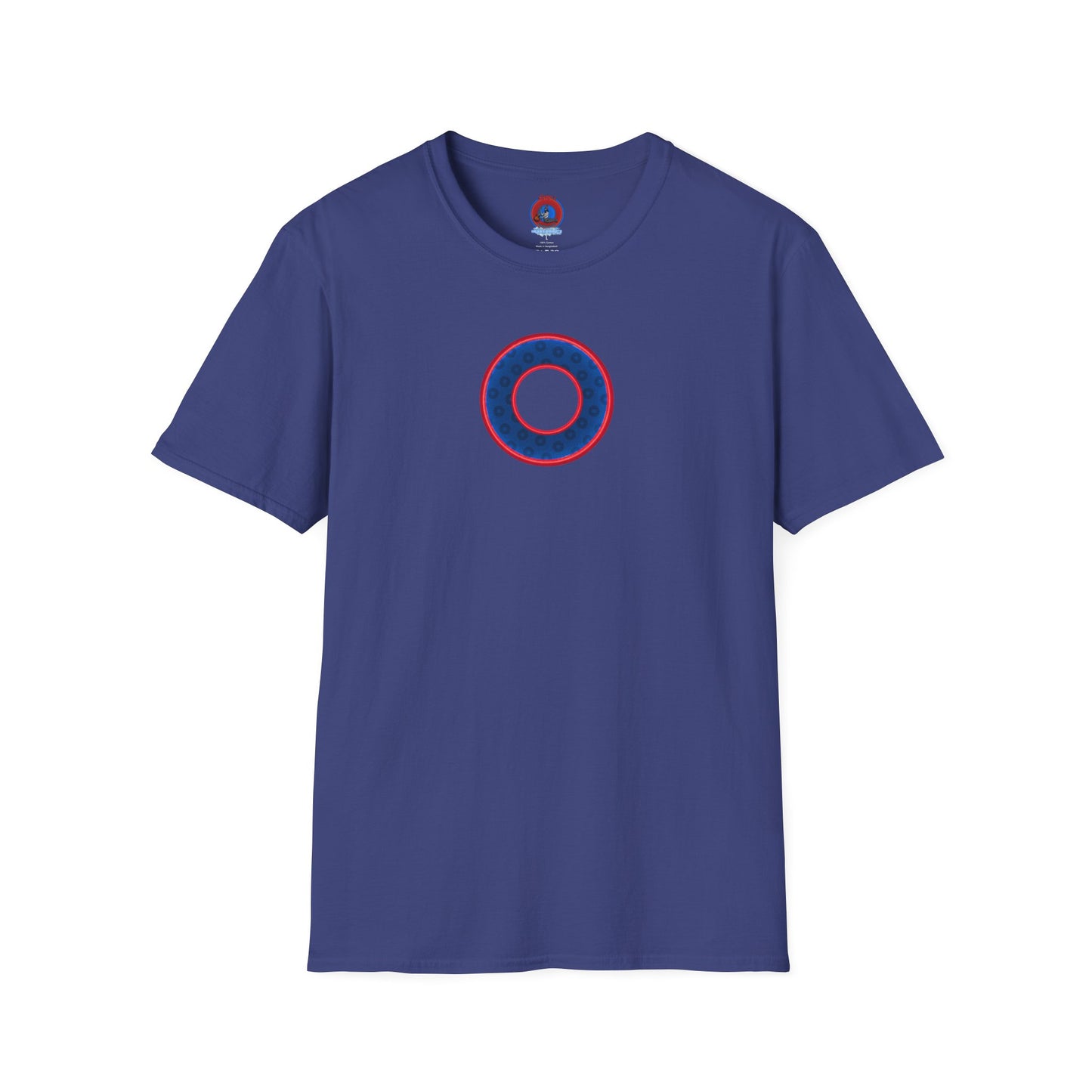 Plain Donuts/Unisex Soft-Style - "Plain Wide Mouthed Paradoxical Donuts" - dark blue/red donuts