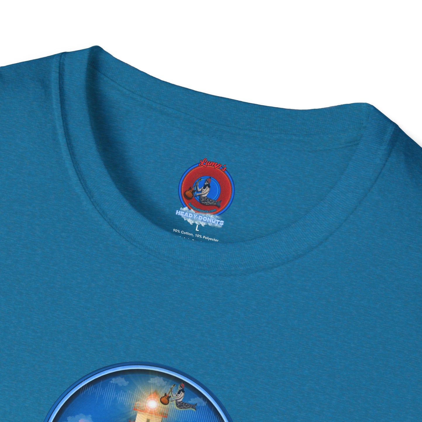 Classic Donut Tee - Unisex Soft-Style - "Merriweather Crab Pâté Feast Donuts" - surreal blue/blue cartoon donut