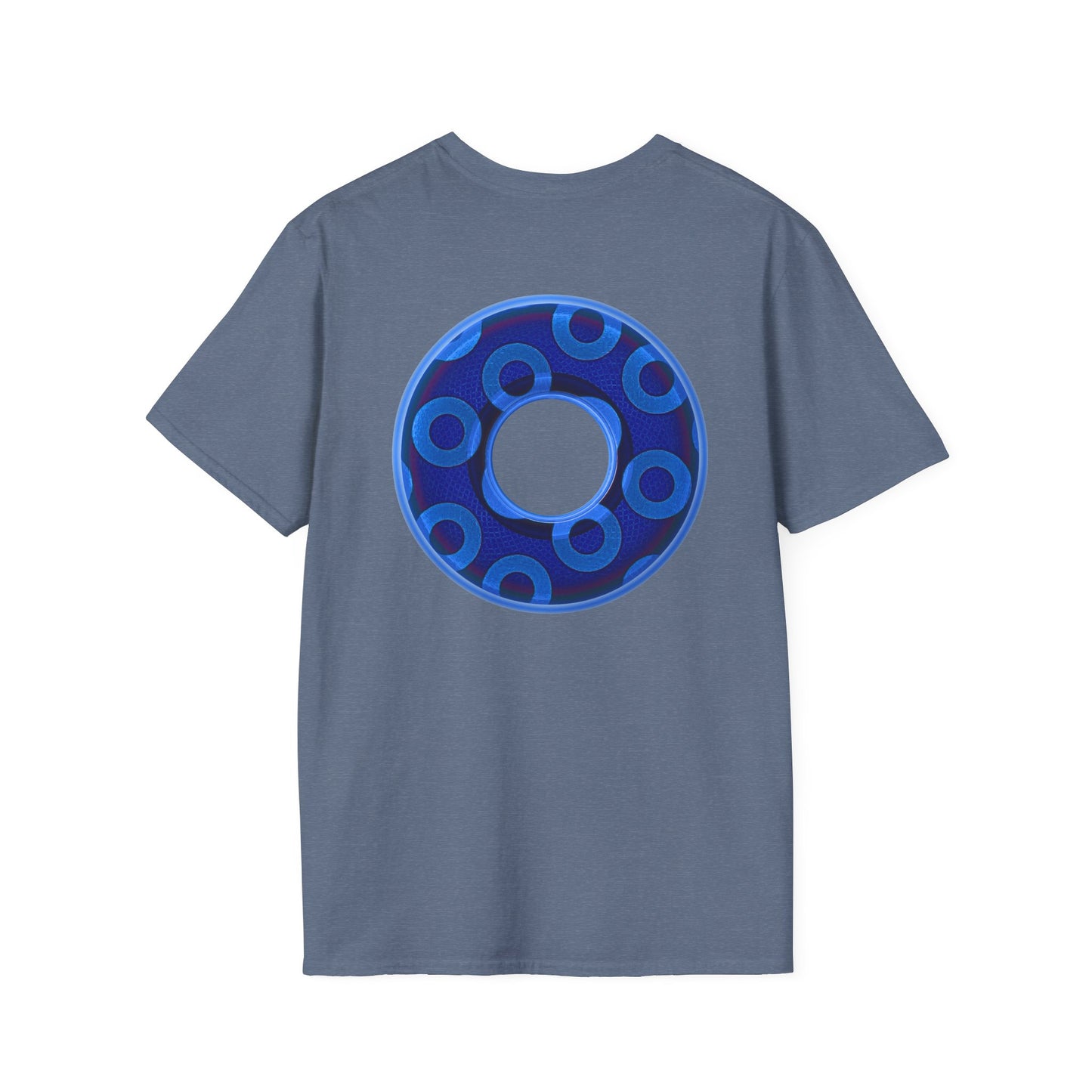Plain Donuts/Unisex Soft-Style - "Plain Rustic Paradoxical Donuts" - Carolina blue/dark blue donuts