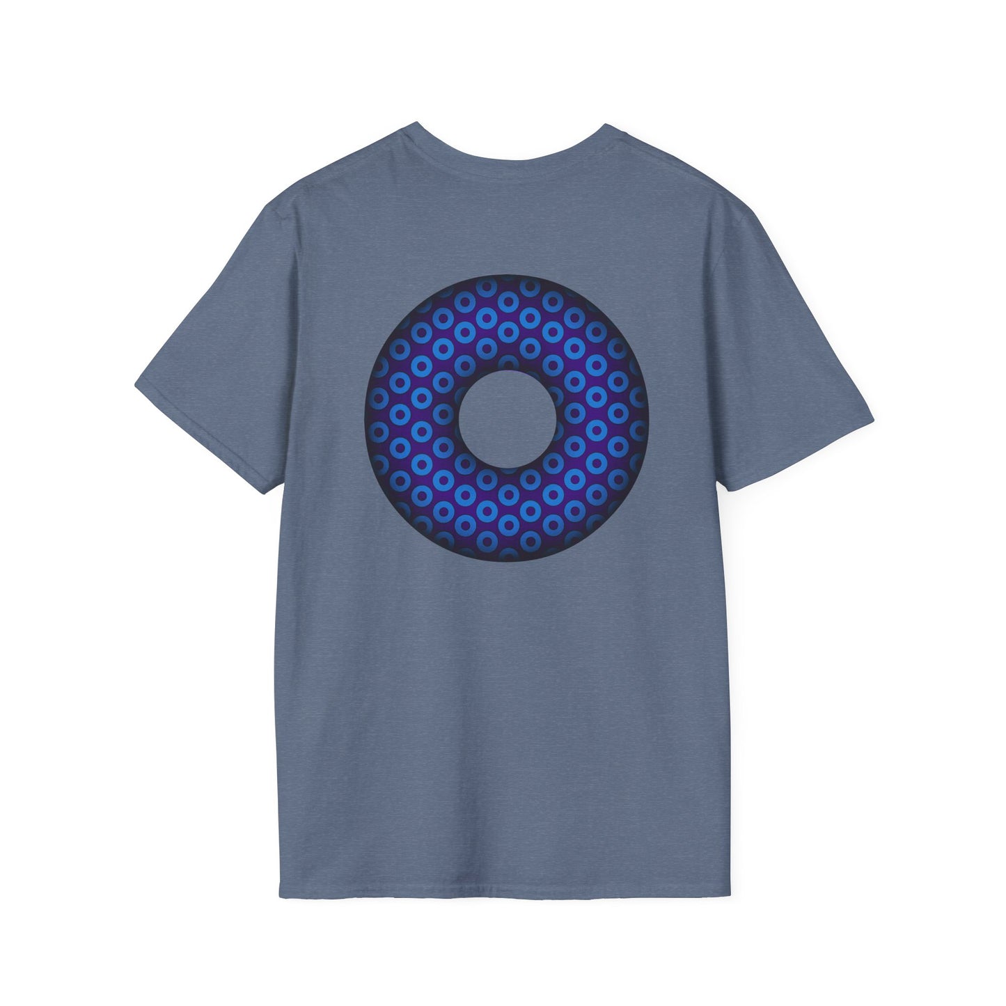 Plain Donuts/Unisex Soft-Style - "Plain Paradoxical Grided Donuts" - light blue/purple donuts