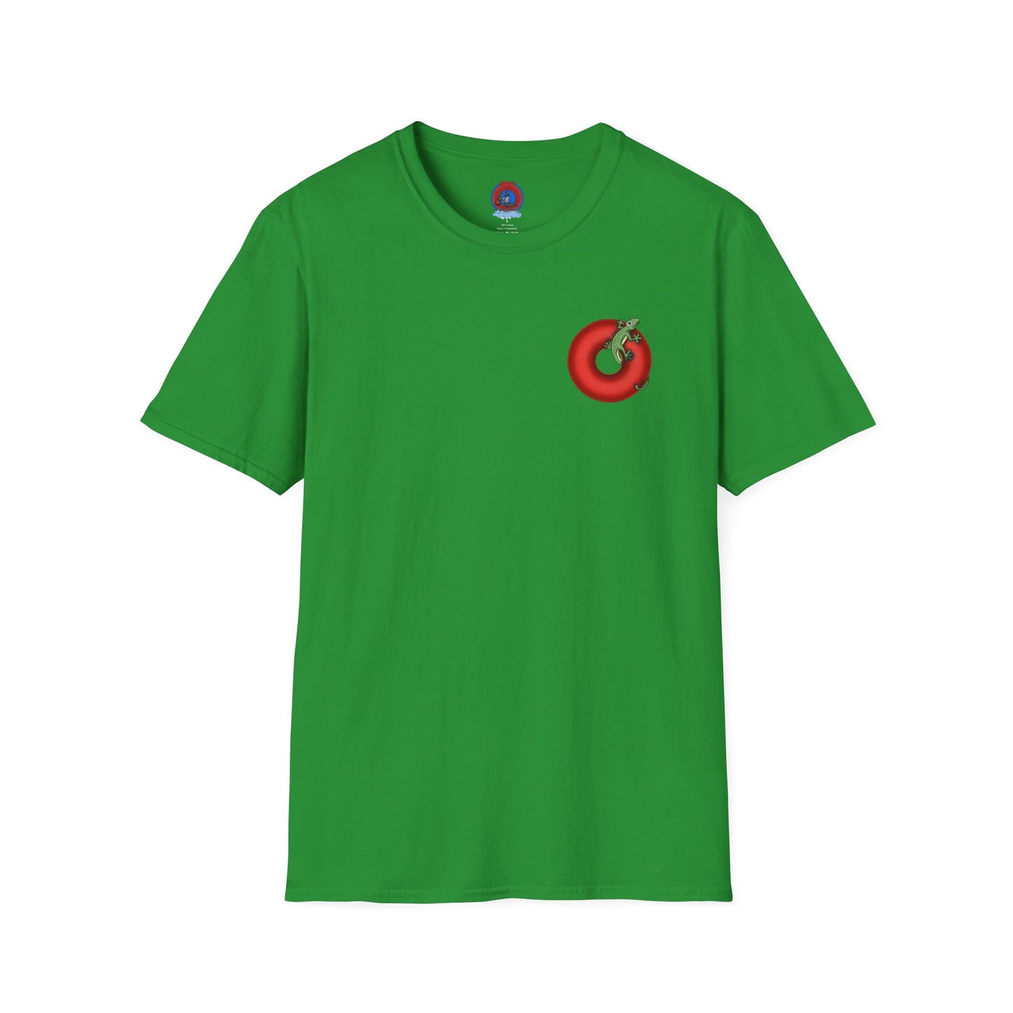 Classic Donut Tee - Unisex Soft-Style - "Practically Extinct Tee Shirt" - plump vivid red donut - variant 1