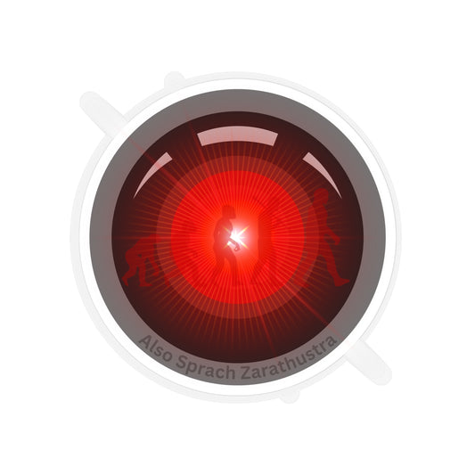 Donut Bumper/Outdoor Sticker - "2025: A Donut Odyssey" - series 1.0 - variant 2 - black/red donut - [Die-Cut] 6"x 6"