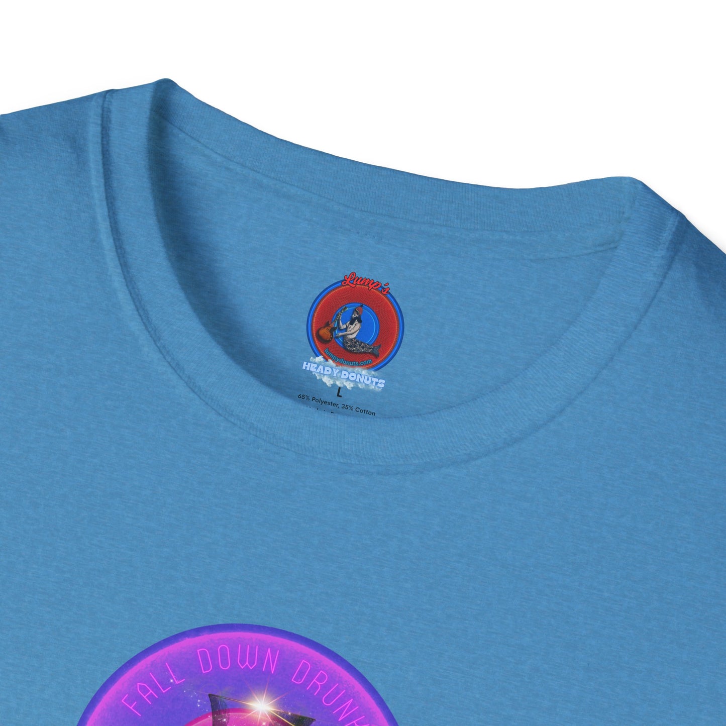 Classic Donut Tee - Unisex Soft-Style - "The Loving Donut' - vivid purple/magenta donut