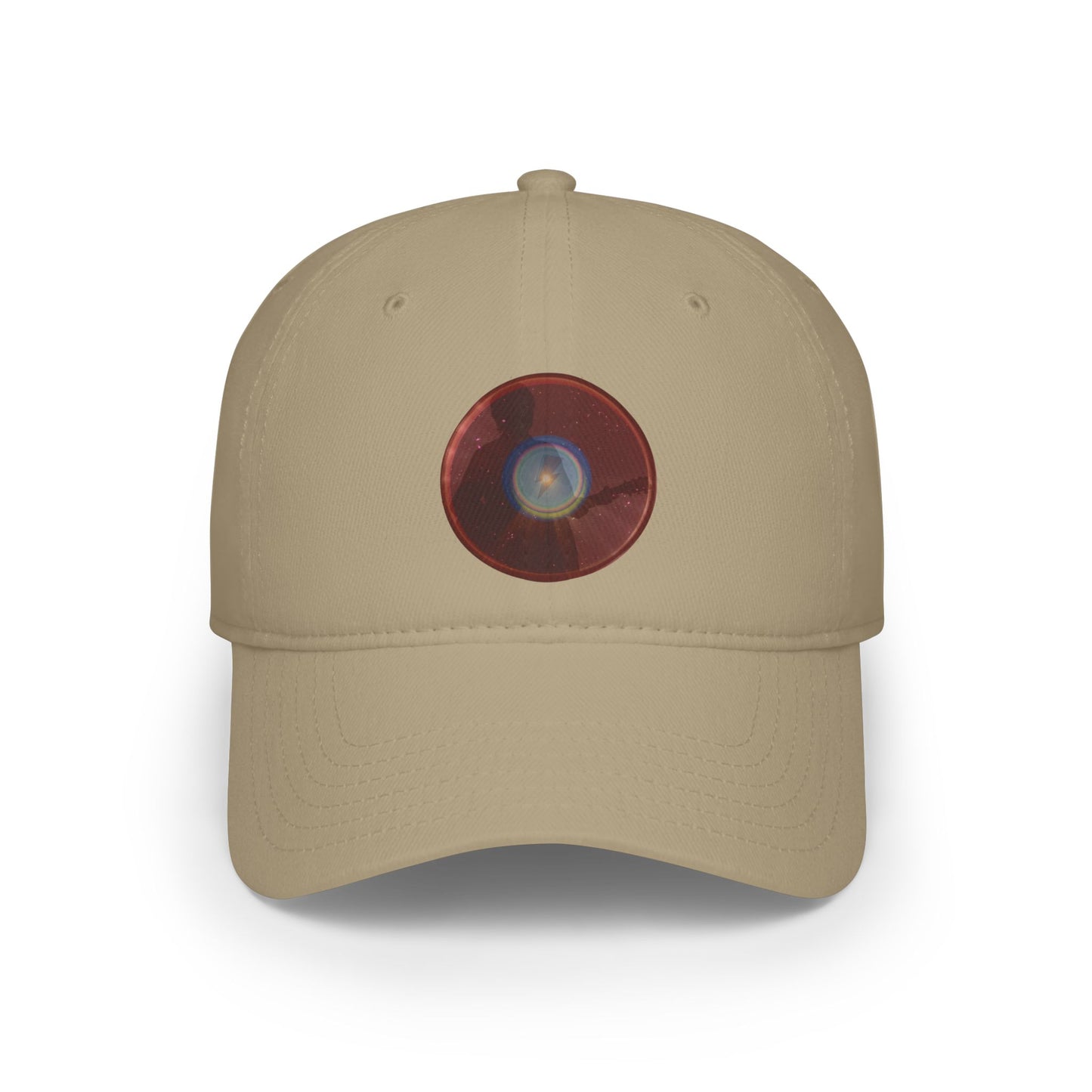Lumpy Donut Baseball Cap - "The Unofficial Donut Cap of Bowie MD" - vivid dark red donut w/