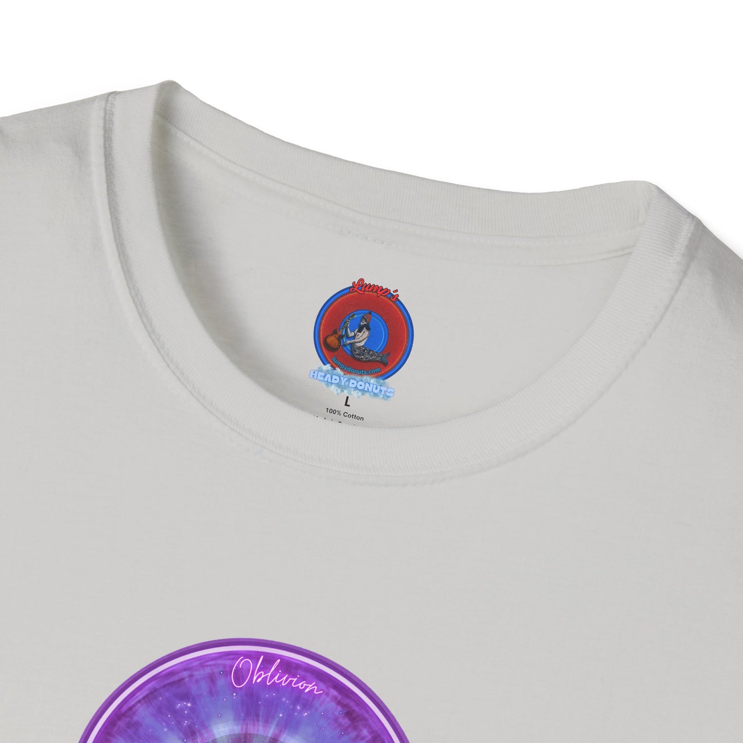 Classic Donut Tee - Unisex Soft-Style - "The Oblivious Donut" - purple idonut