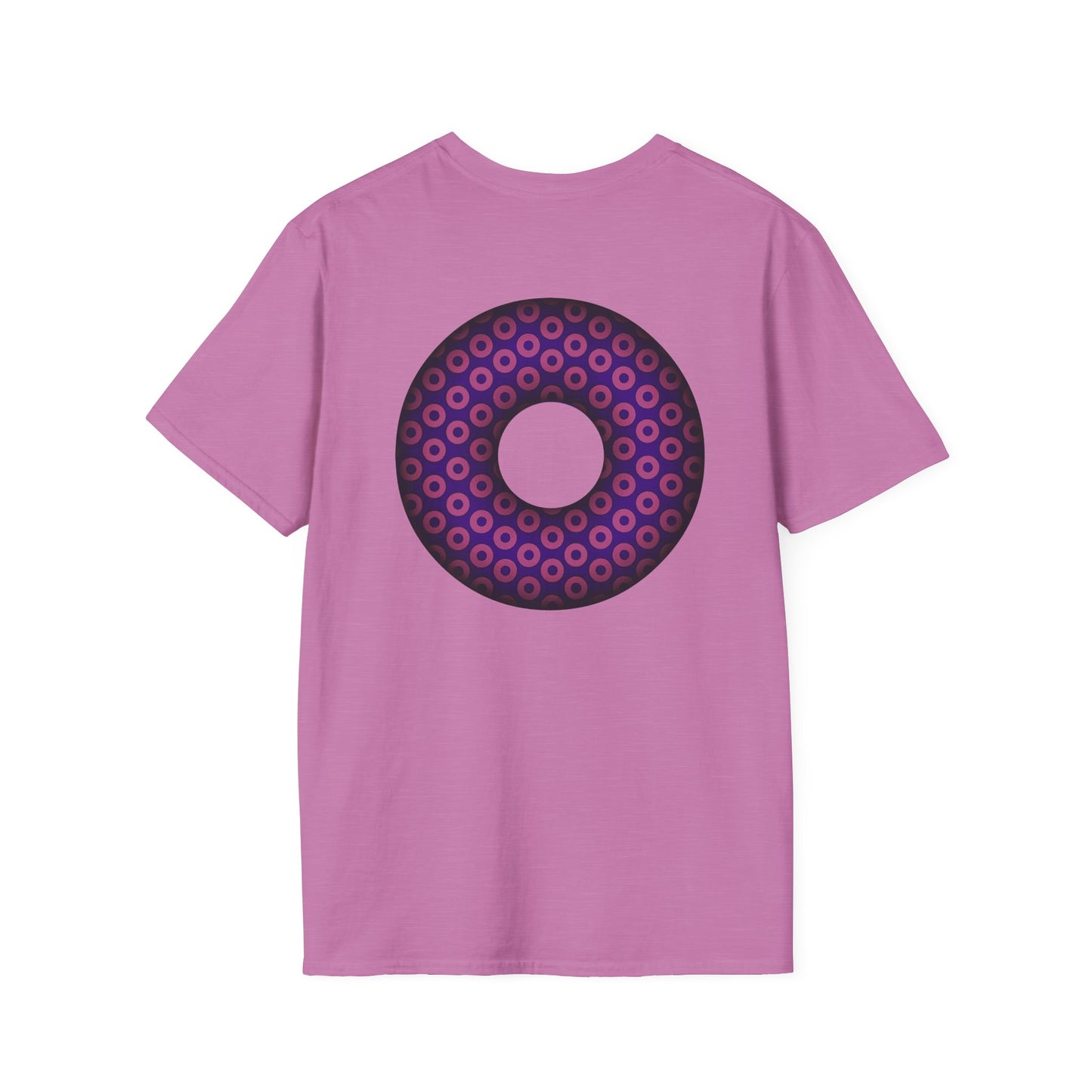 Plain Donuts/Unisex Soft-Style - "Plain Paradoxical Grided Donuts" - magenta/purple donuts