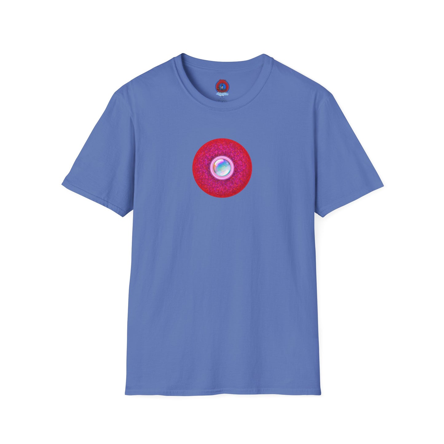 Classic Donut Tee - Unisex Soft-Style - "The Crystal Ballers Donut' - magenta pixilated donut