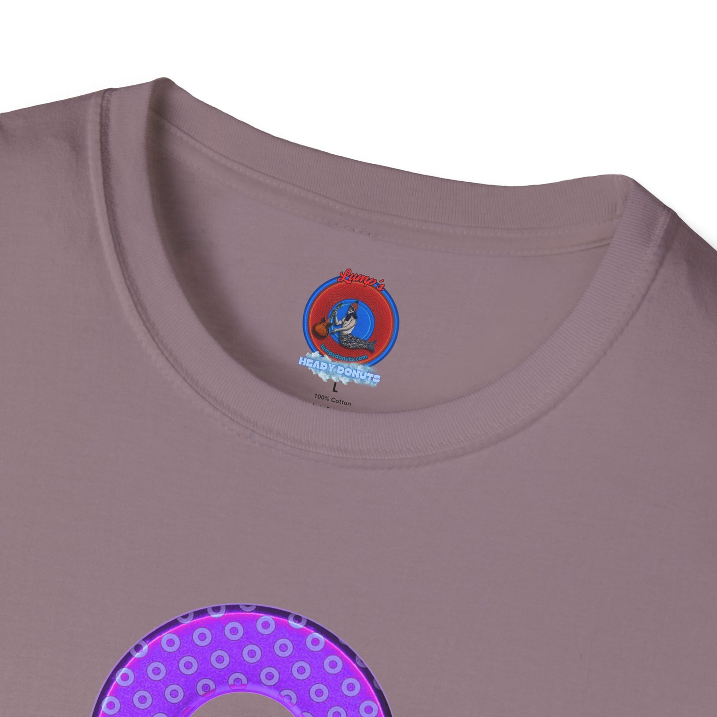 Plain Donuts/Unisex Soft-Style - "Plain Electric Paradoxical Donuts" - bright purple/light purple donuts