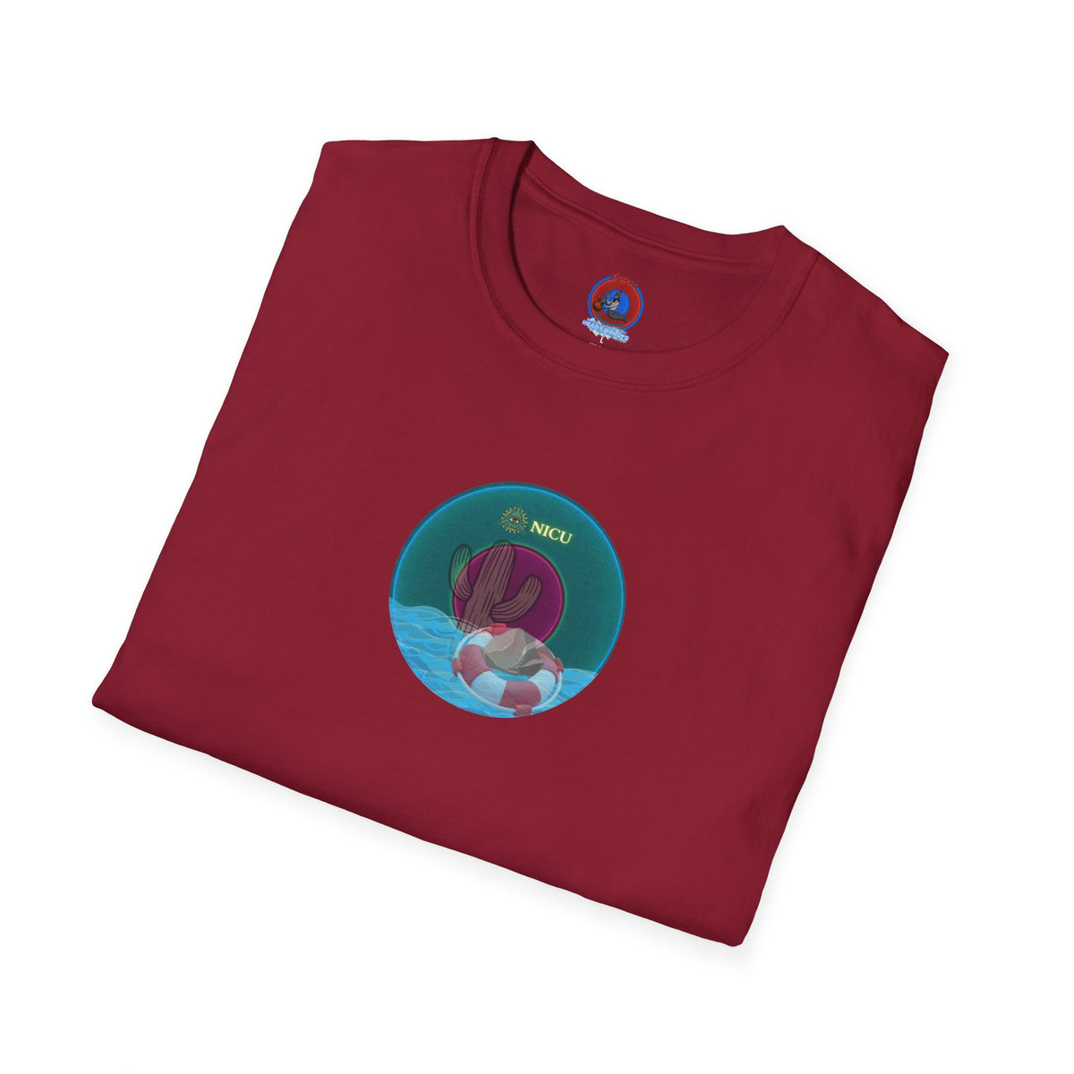 Classic Donut Tee - Unisex Soft-Style - "Masonic Donut of Rites" - series 1.0  - vivid dark teal donut