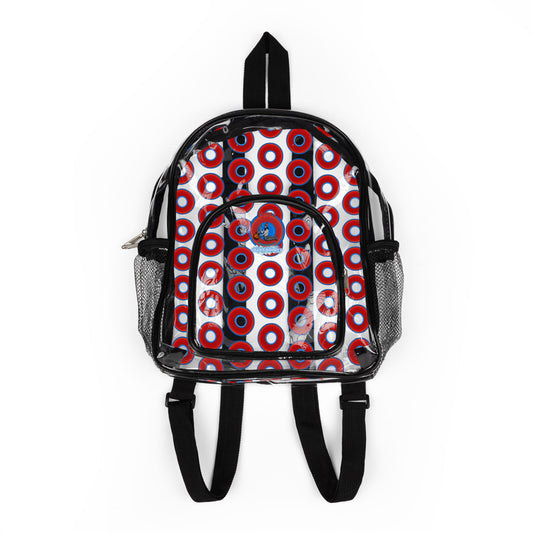 Lumpy Clear Pack/Concert Buddy - Plain Vivid Donut Print - red/blue