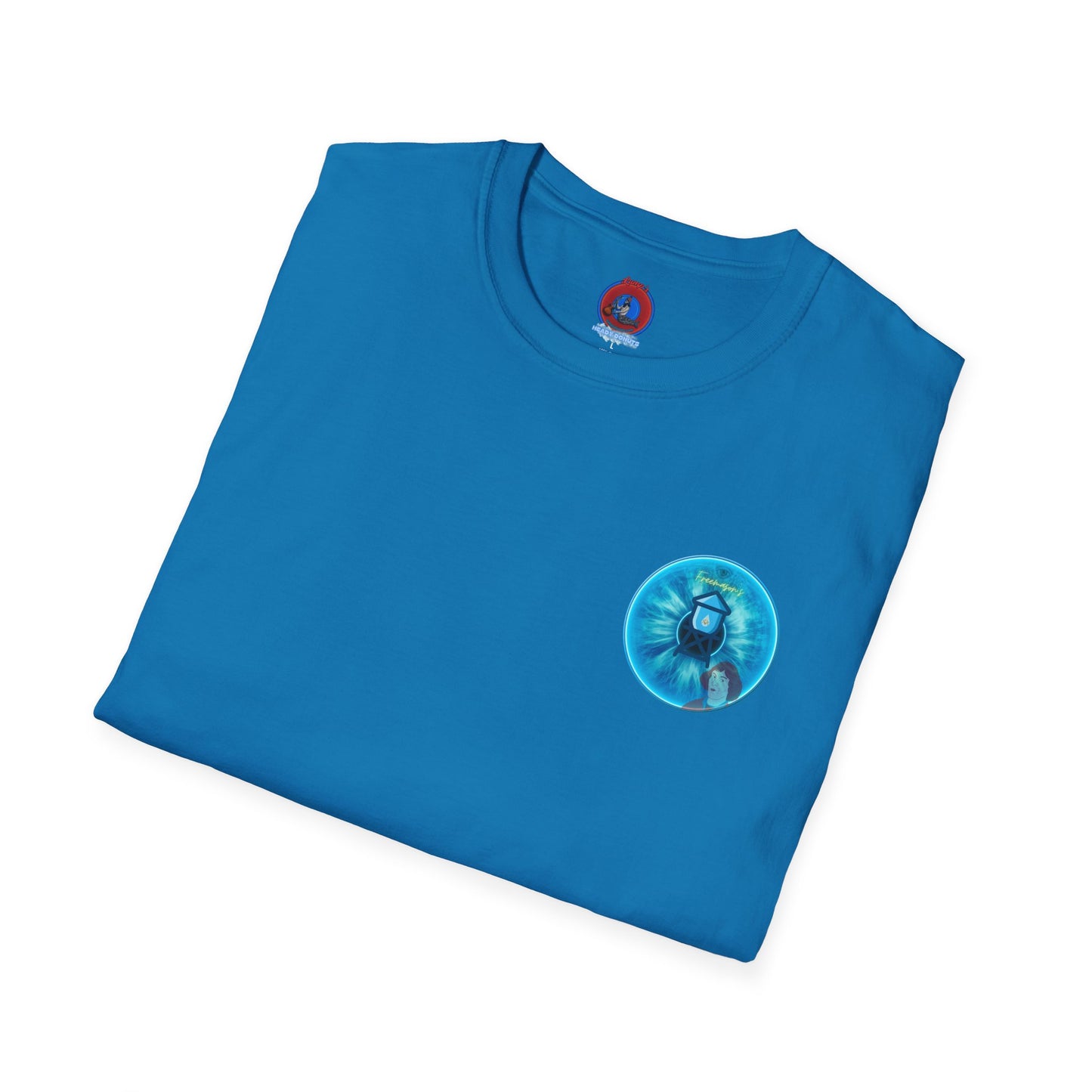 Classic Donut Tee - Unisex Soft-Style - "The Peering Donut of Opacity" - light blue idonut - variant 3