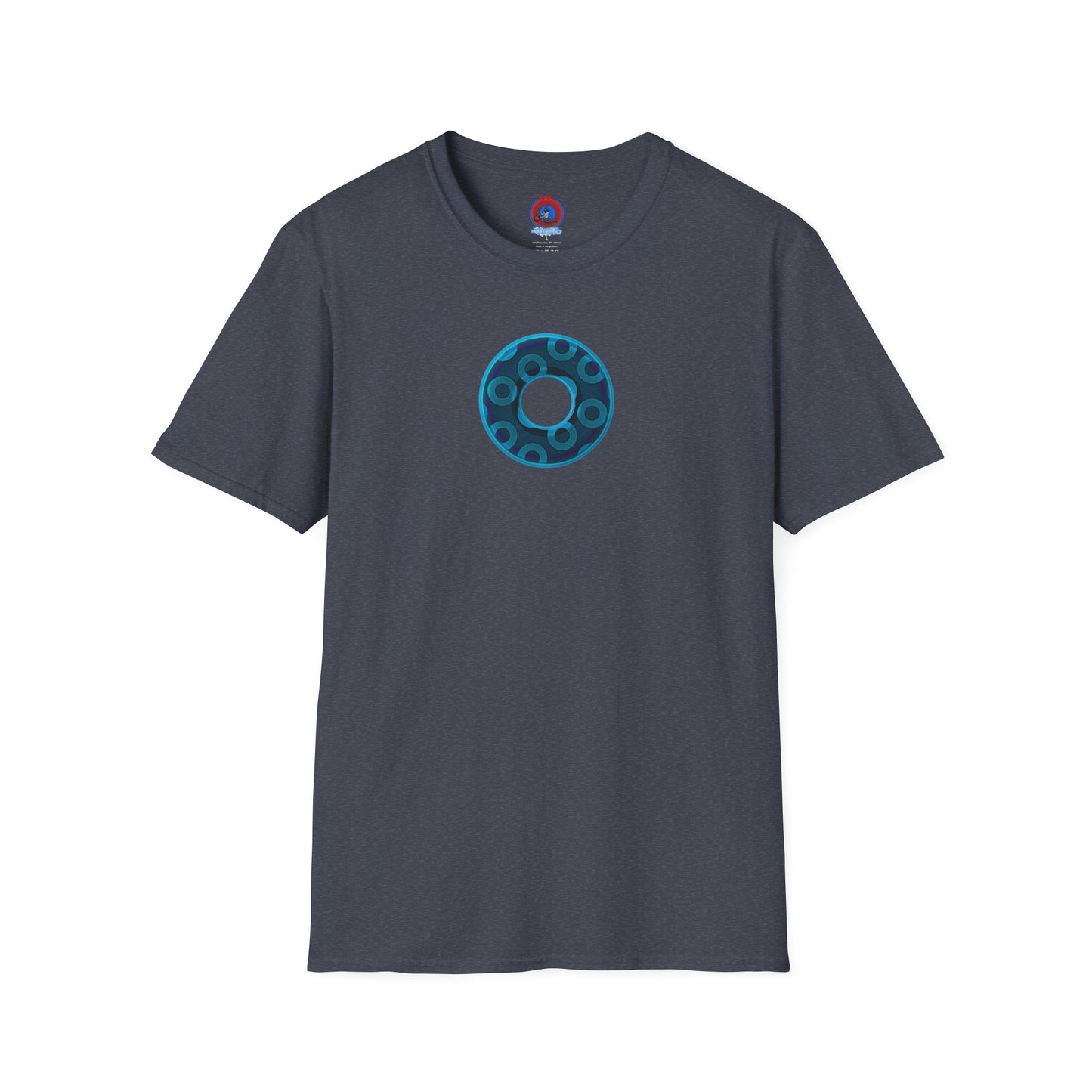 Plain Donuts/Unisex Soft-Style - "Plain Rustic Paradoxical Donuts" - light blue/dark blue donuts