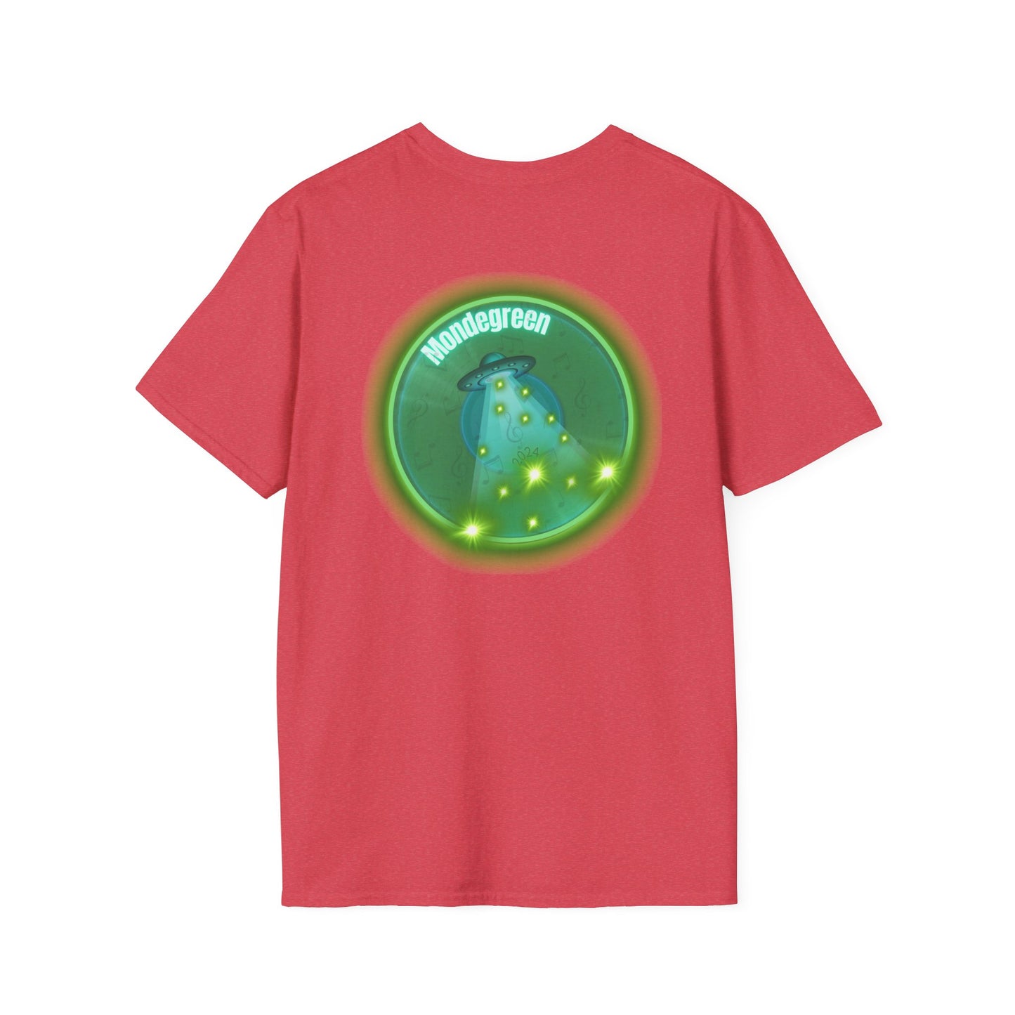 Classic Donut Tee - Unisex Soft-Style - "Close Encounters of the Delaware kind - Mondegreen Donut"  " variant 1 - green donut