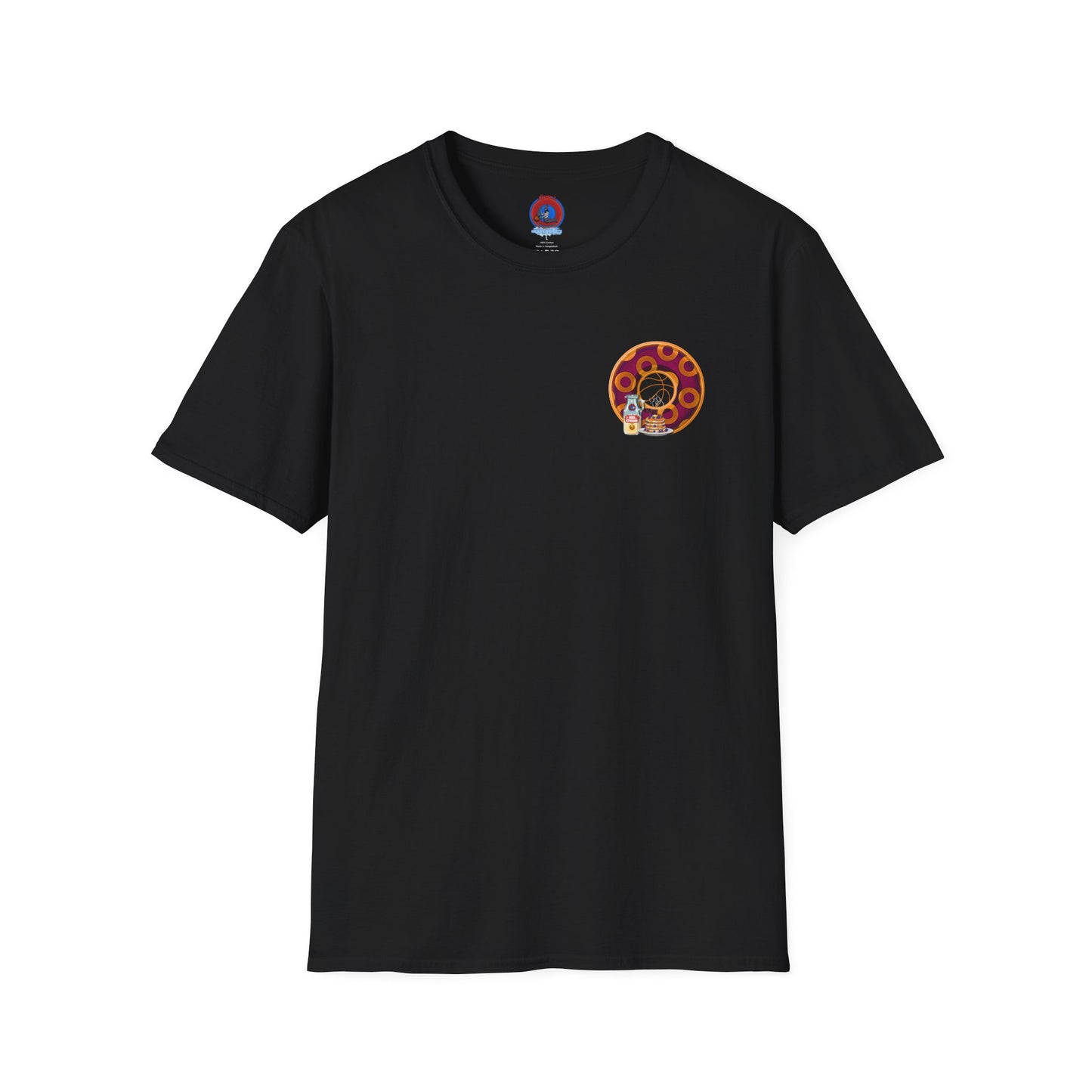 Classic Donut Tee - Unisex Soft-Style - "Princely Wooked Cream - YEMSG Donut " - burgundy/orange rustic paradox donut - variant 2