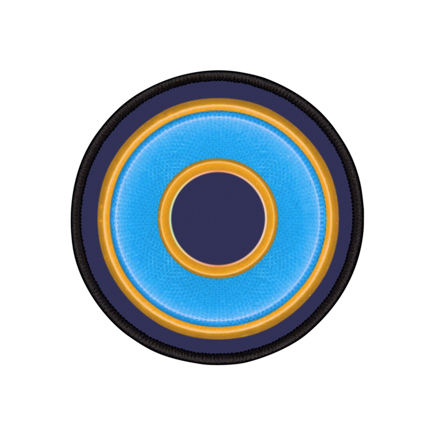 Iron-On Donut Patch - rustic yellow donut