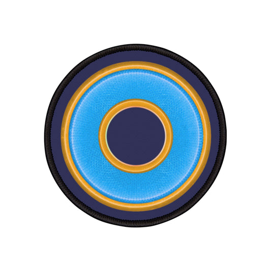 Iron-On Donut Patch - rustic yellow donut