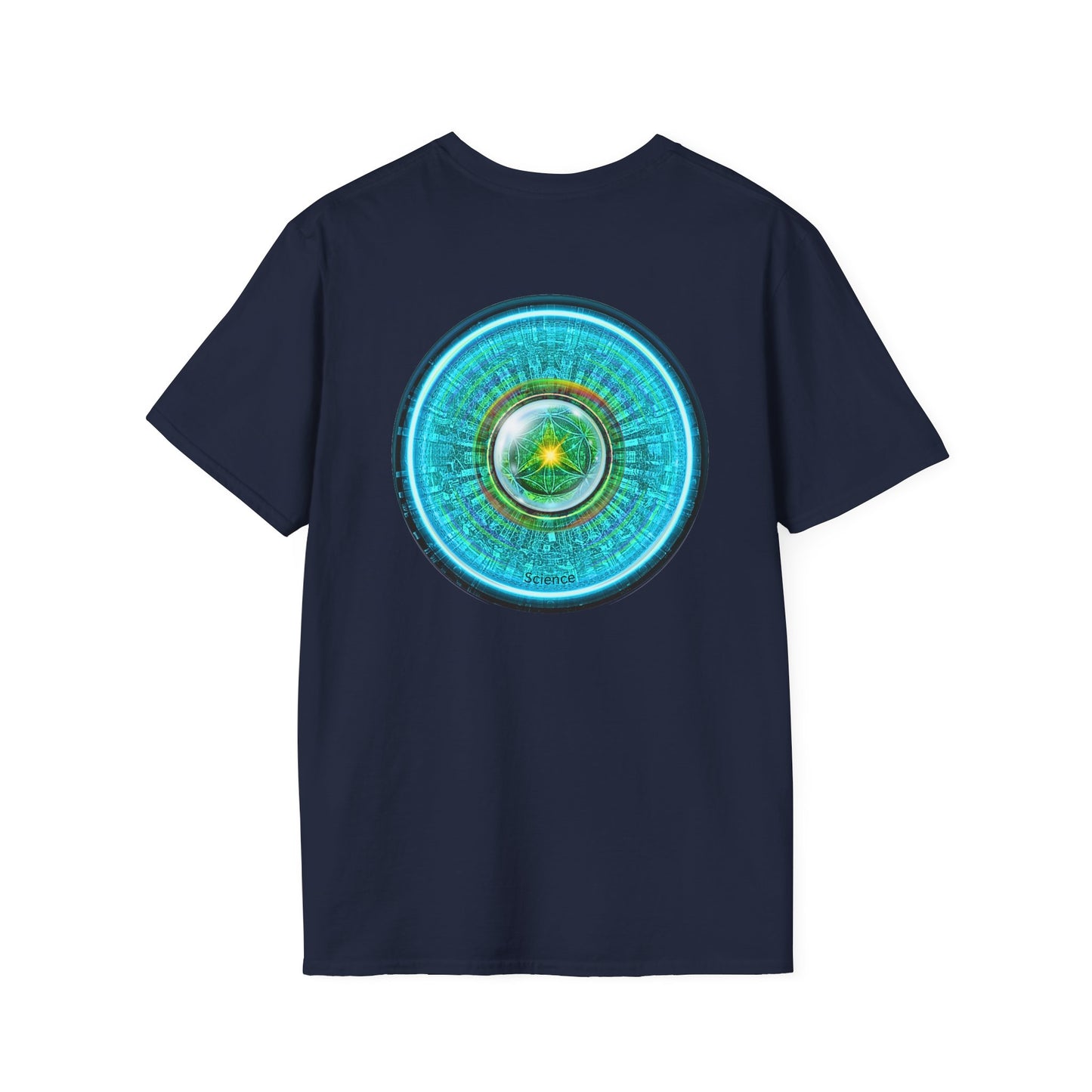 Classic Donut Tee - Unisex Soft-Style - "Donut of Life Tee" - vivid turquoise tube donut - variant 2