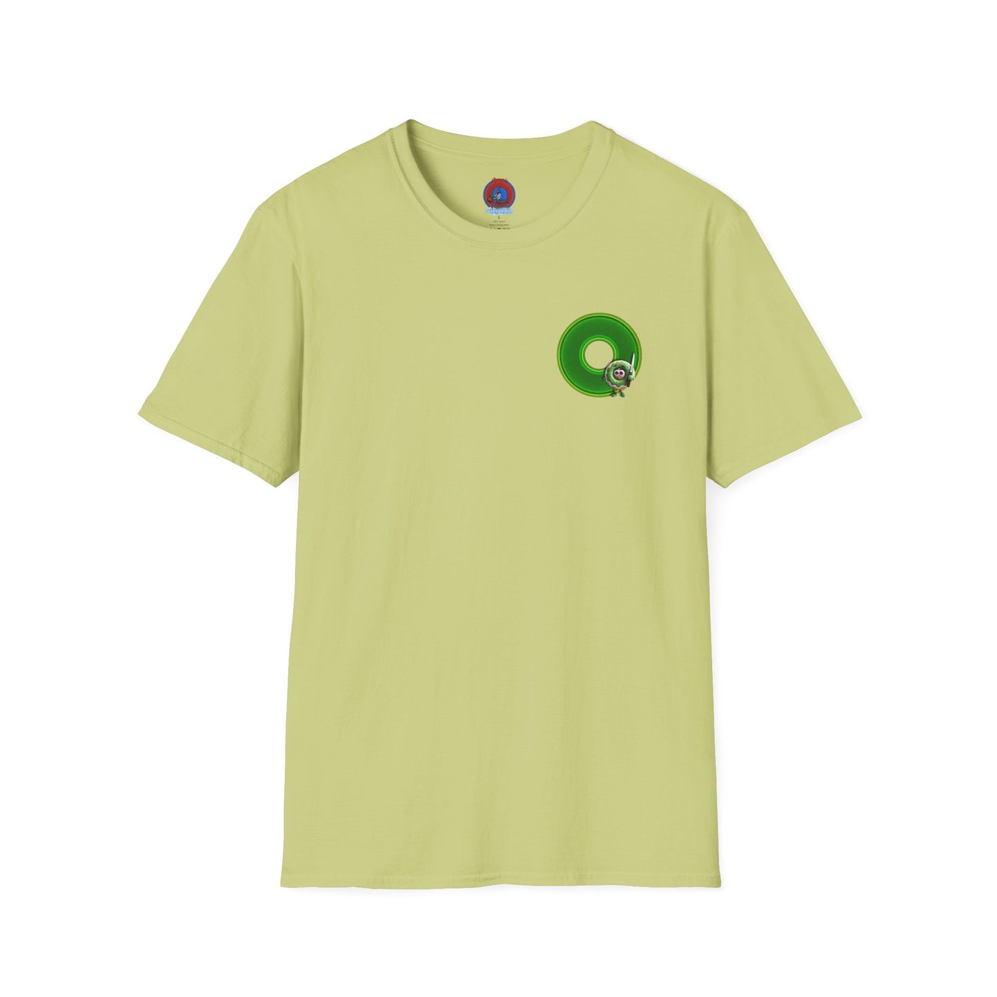 Classic Donut Tee - Unisex Soft-Style - "My Friend the Donut " - series 1.0  - variant 4 - green donut