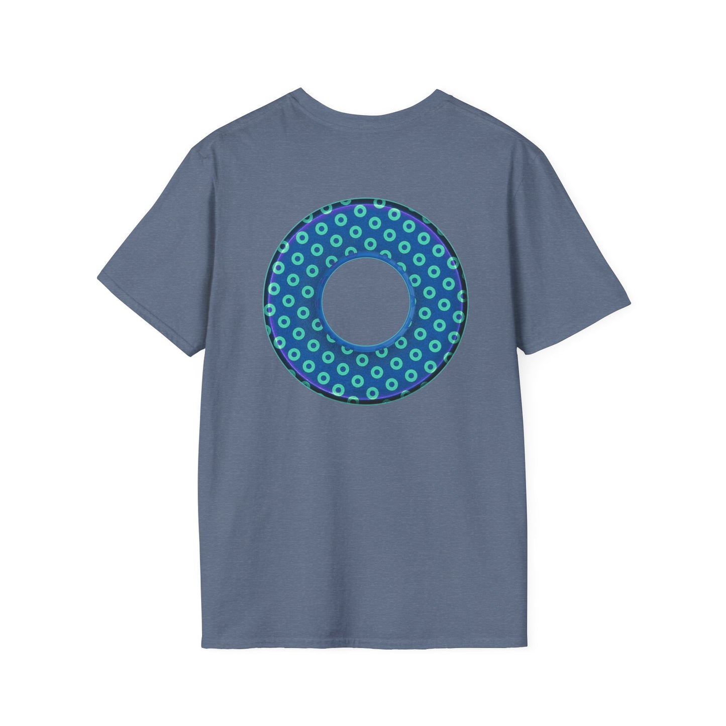 Plain Donuts/Unisex Soft-Style - "Plain Electric Paradoxical Donuts" - blue/seafoam green donuts