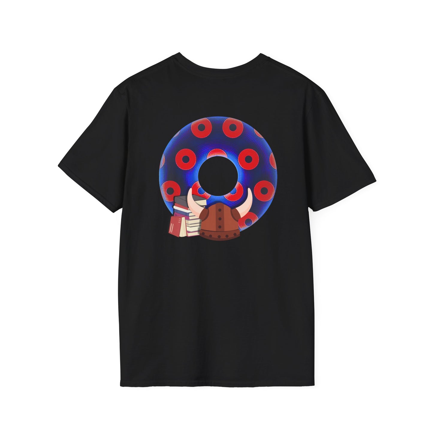 Classic Donut Tee - Unisex Soft-Style - "El Fuego Donut" - paradoxical blue/red donut